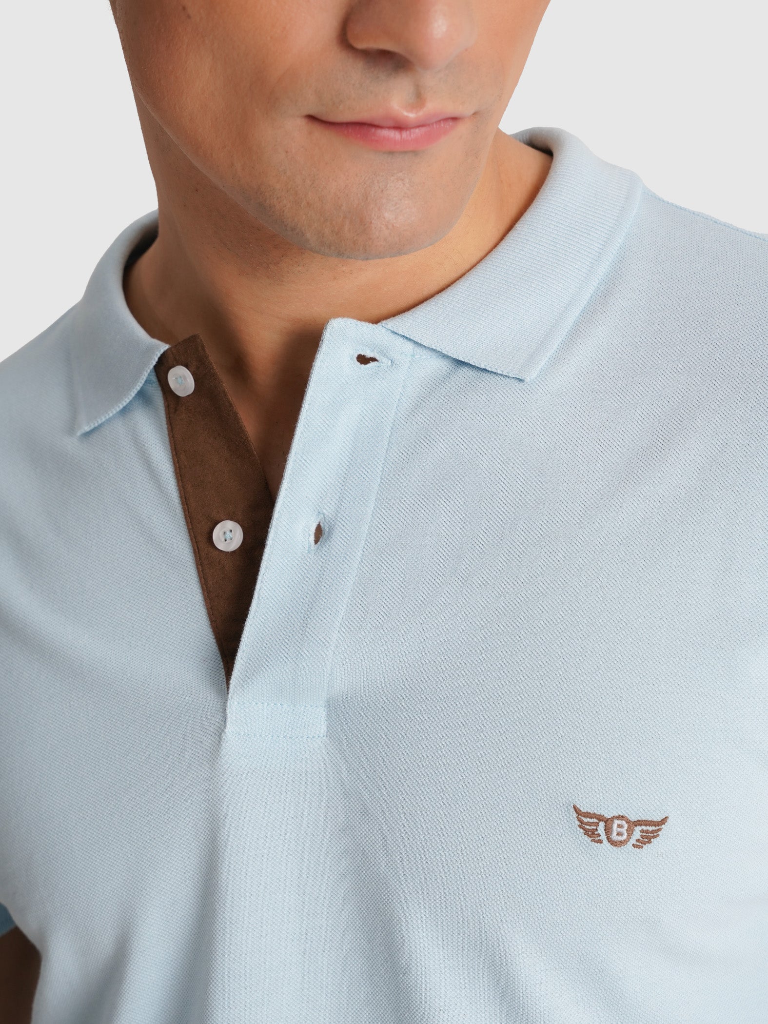 POLO AZUL MANGA CURTA REGULAR FIT MR. BLUE