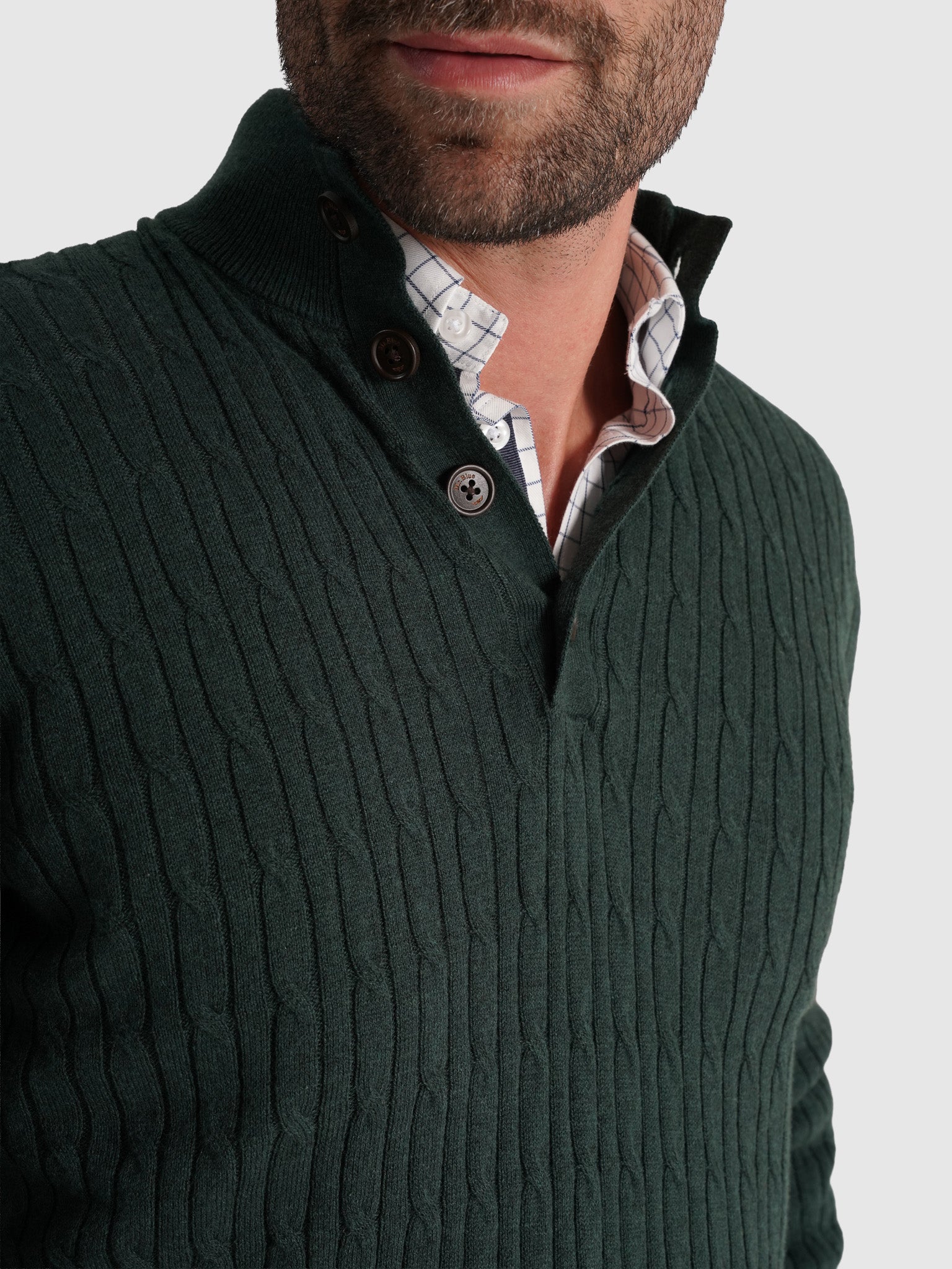 LONG SLEEVE CASHMERE PULLOVER REGULAR FIT MR. BLUE