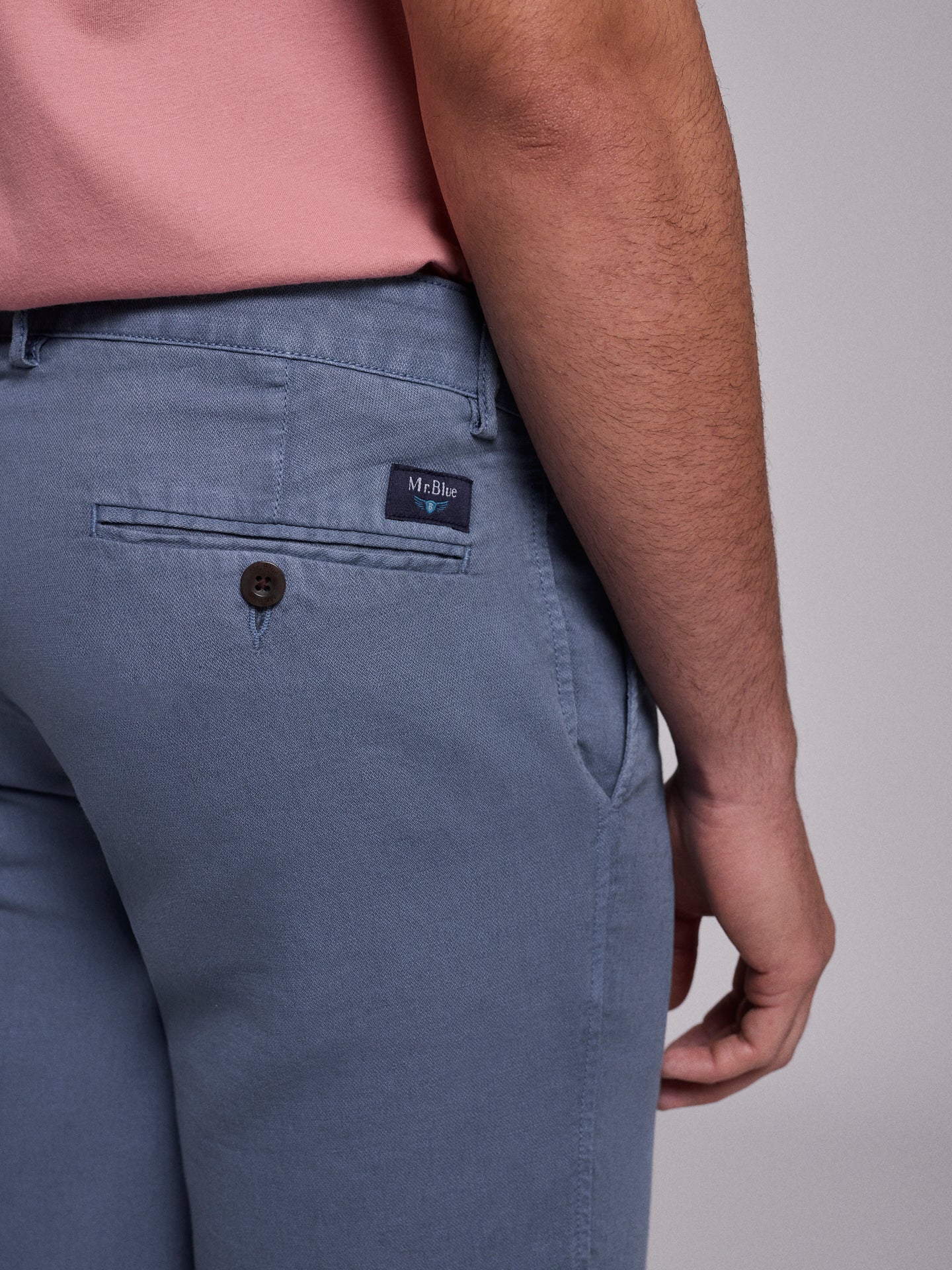 BERMUDA LINHO AZUIS REGULAR FIT MR. BLUE