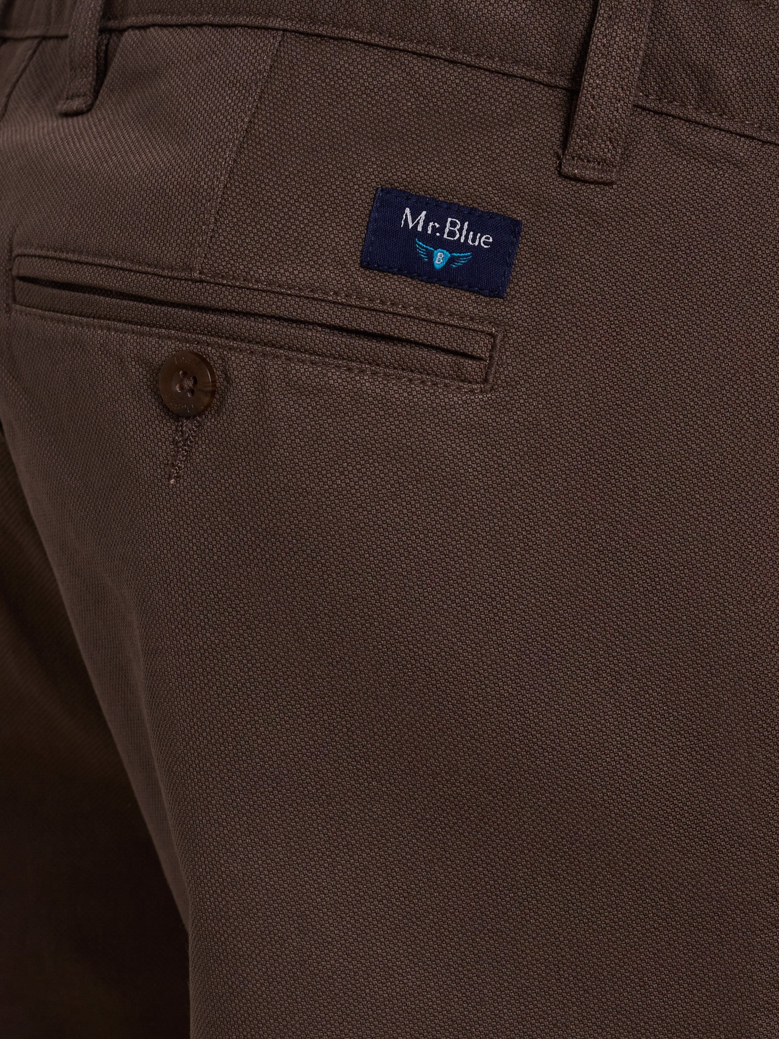 ALGODÓN MARRÓN SLIM FIT MR. AZUL