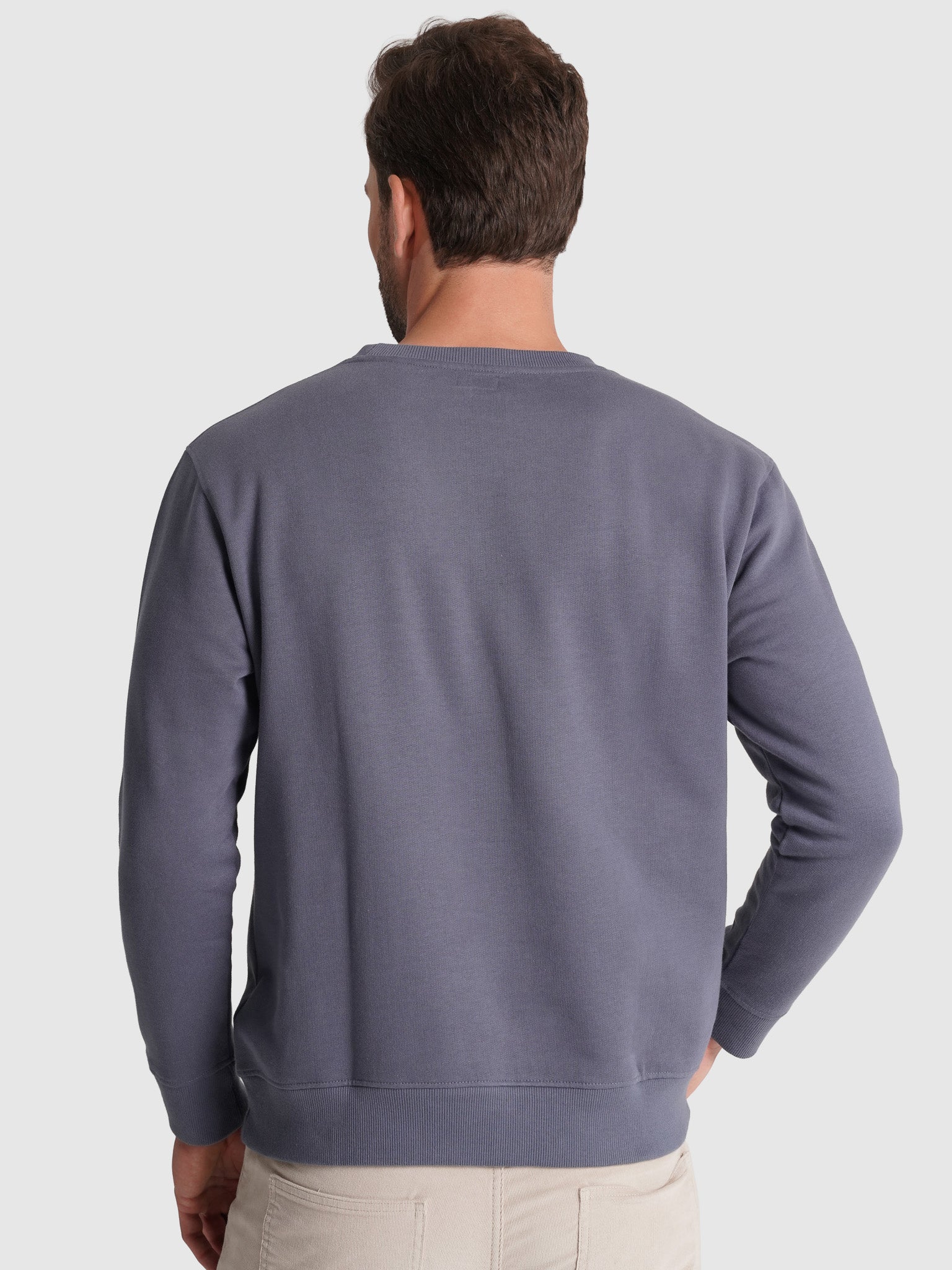 SUDADERA DE ALGODÓN AZUL MANGA LARGA REGULAR FIT MR. AZUL