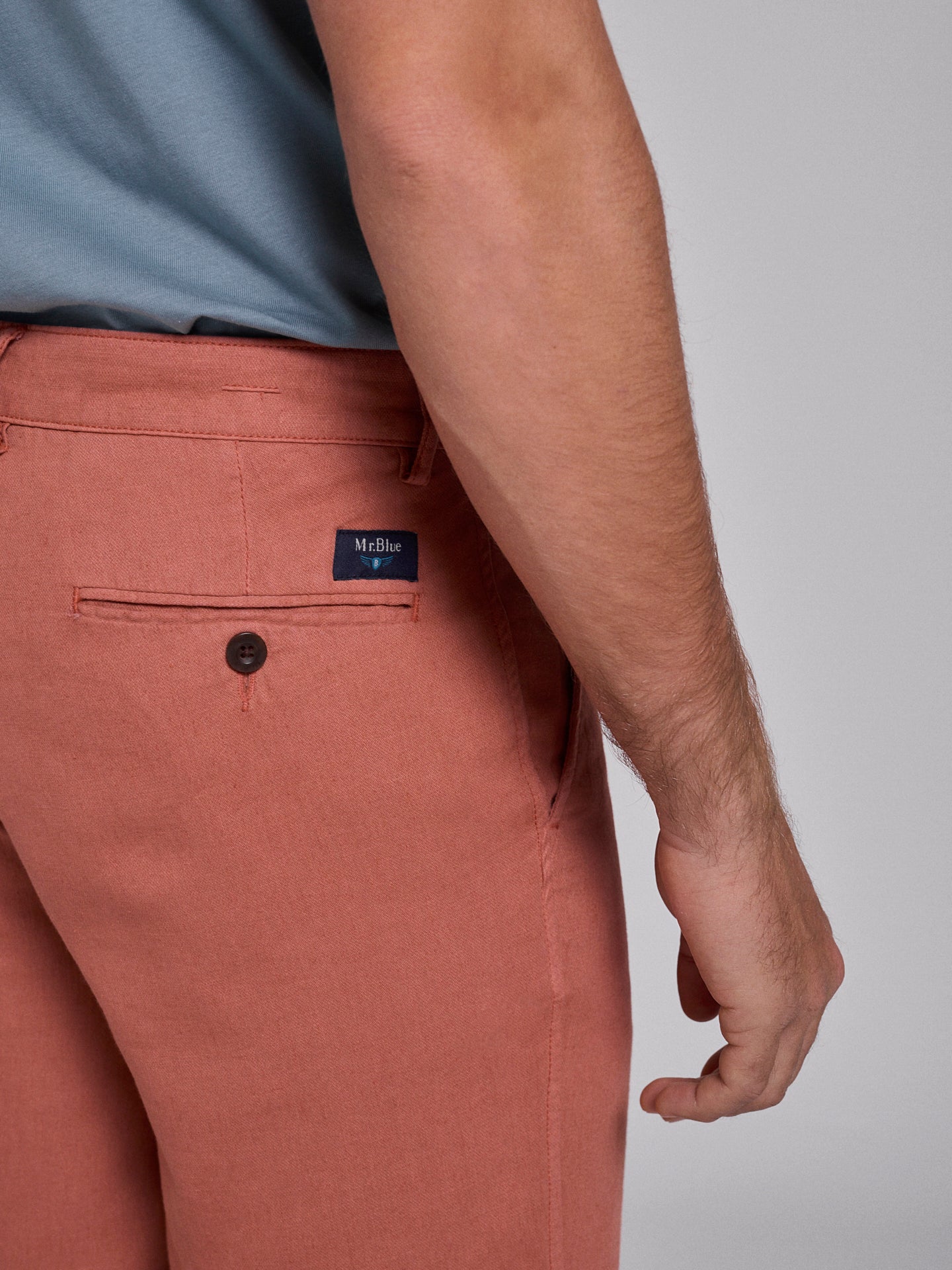 BERMUDA LINHO ROSAS REGULAR FIT MR. BLUE