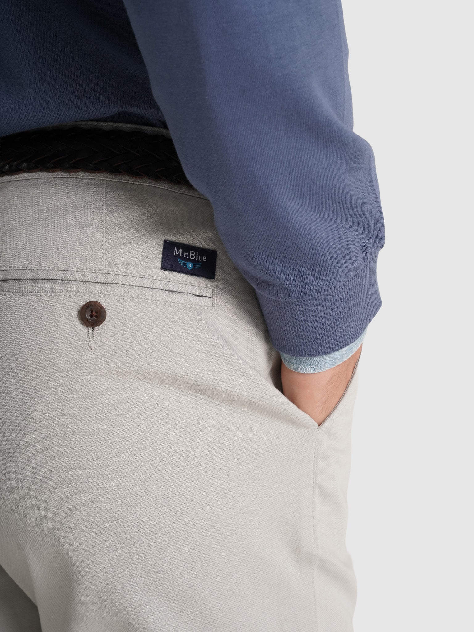 ALGODÓN GRIS SLIM FIT MR. AZUL