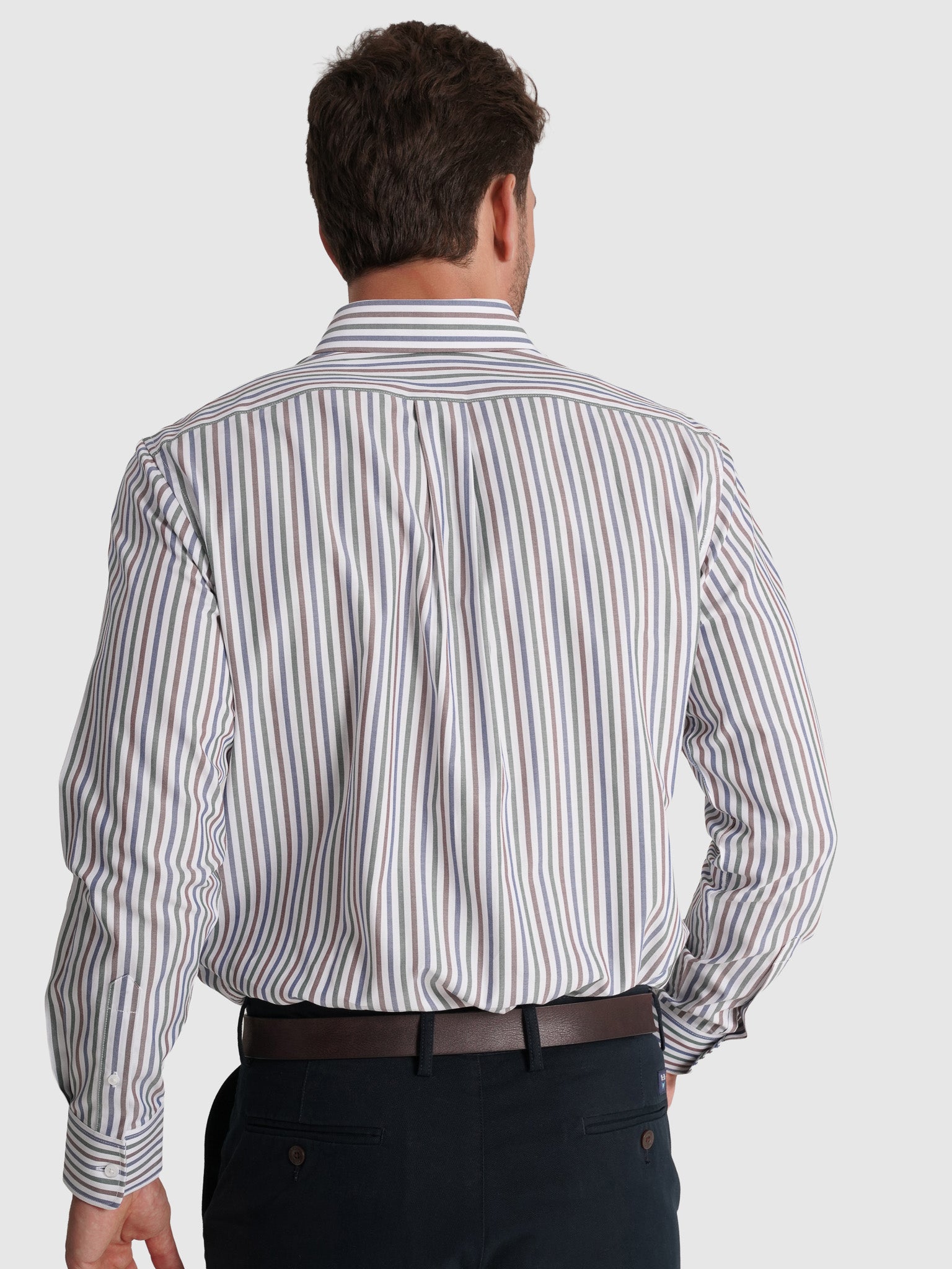 CAMISA ALGODÓN BLANCA MANGA LARGA REGULAR FIT MR. AZUL