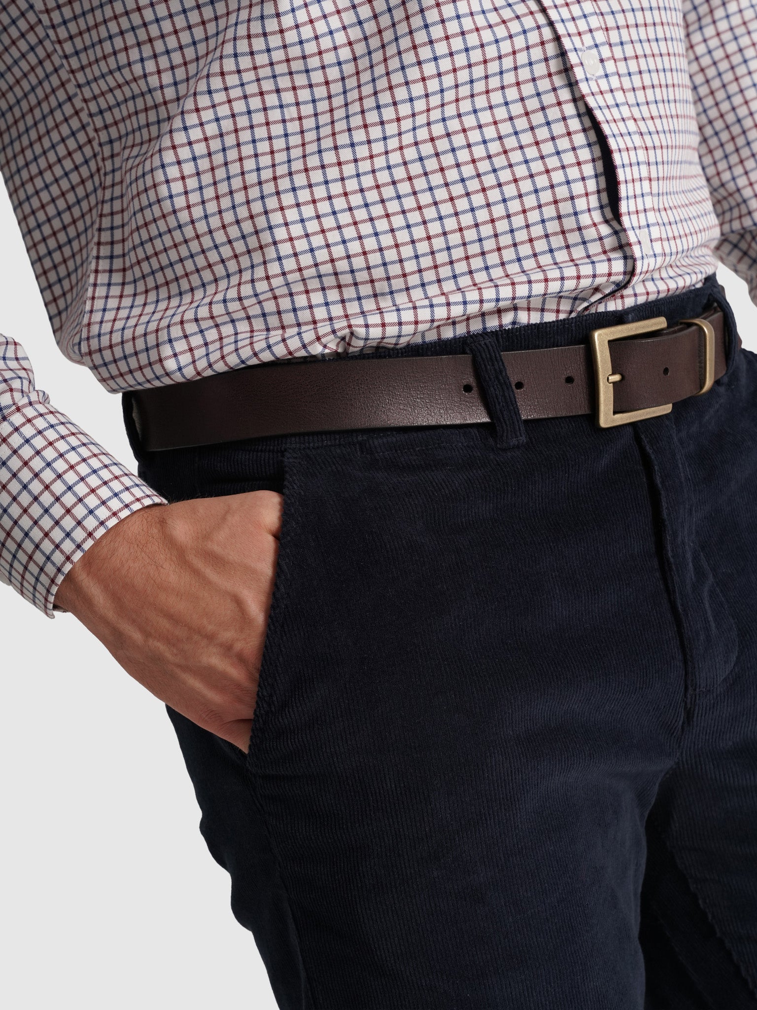 BLUE COTTON TROUSERS CLASSIC FIT MR. BLUE