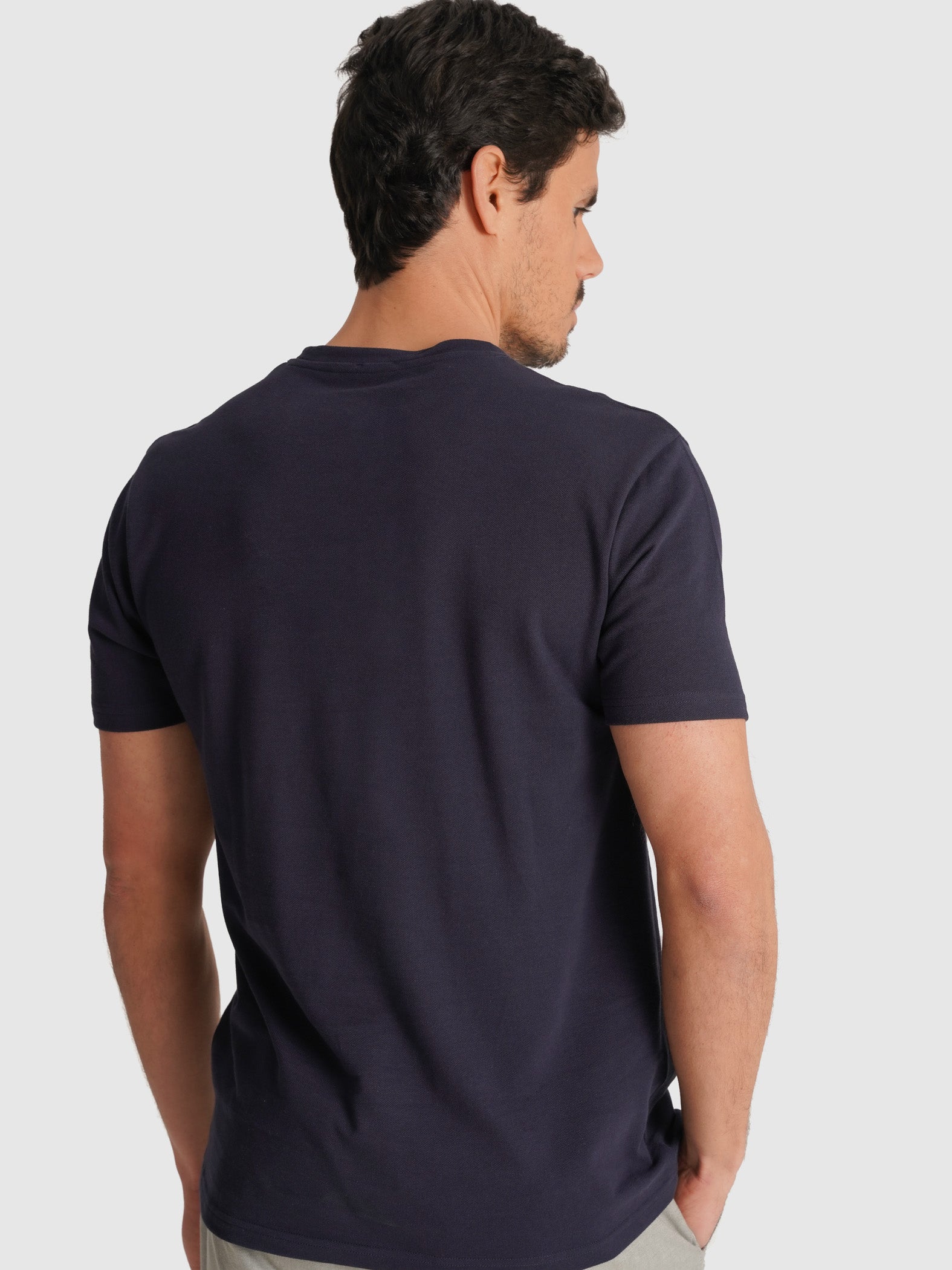 T-SHIRT ALGODÃO AZUL MANGA CURTA REGULAR FIT MR. BLUE