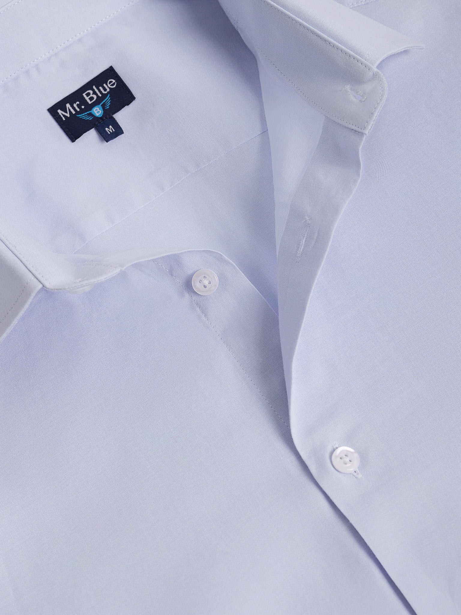 CAMISA ALGODÓN AZUL MANGA LARGA SLIM FIT MR. AZUL