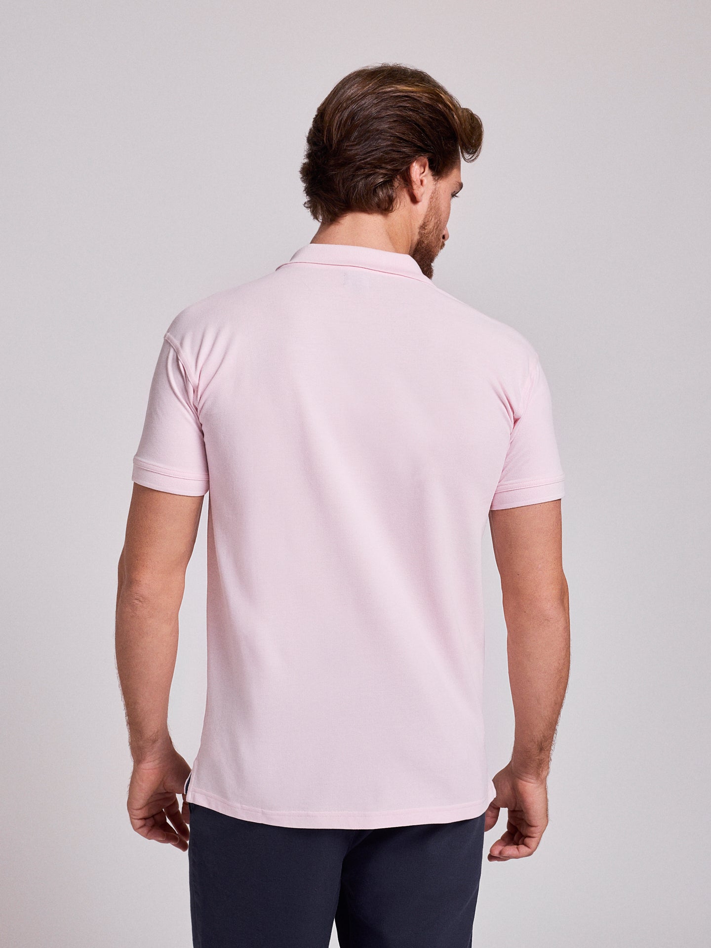 POLO MANGA CORTA REGULAR FIT ROSA MR. AZUL
