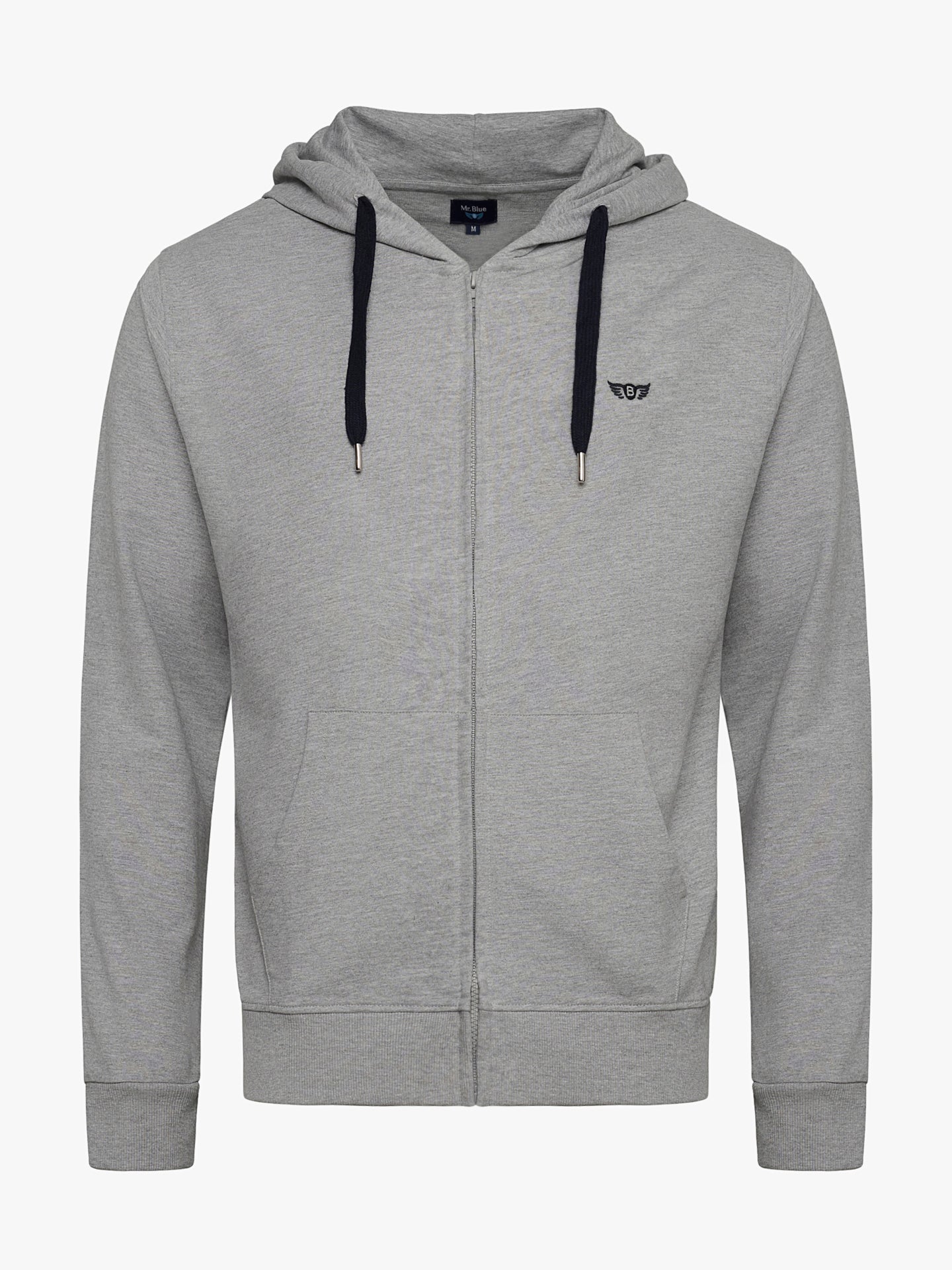 Gray Hoodie With Mr. Blue Logo