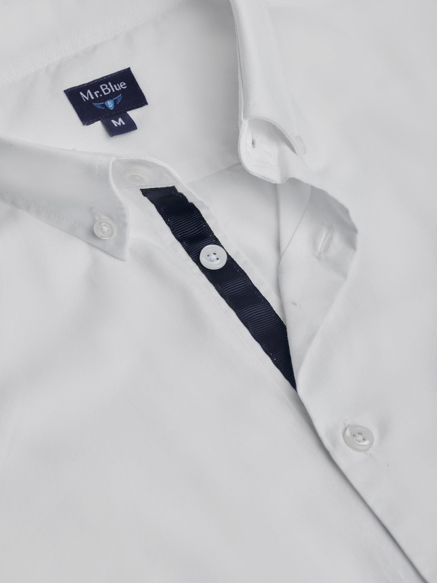 WHITE SLIM FIT MR SHIRT. BLUE