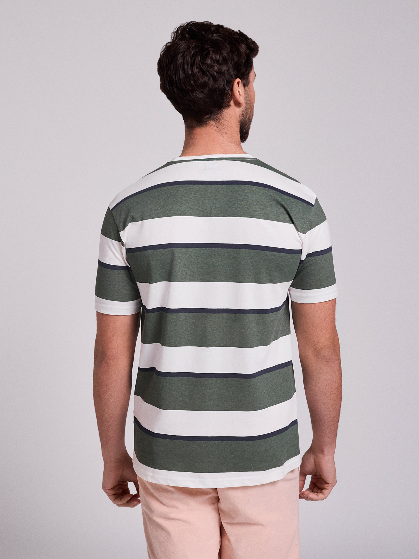 T-SHIRT ALGODÃO VERDE MANGA CURTA REGULAR FIT MR. BLUE