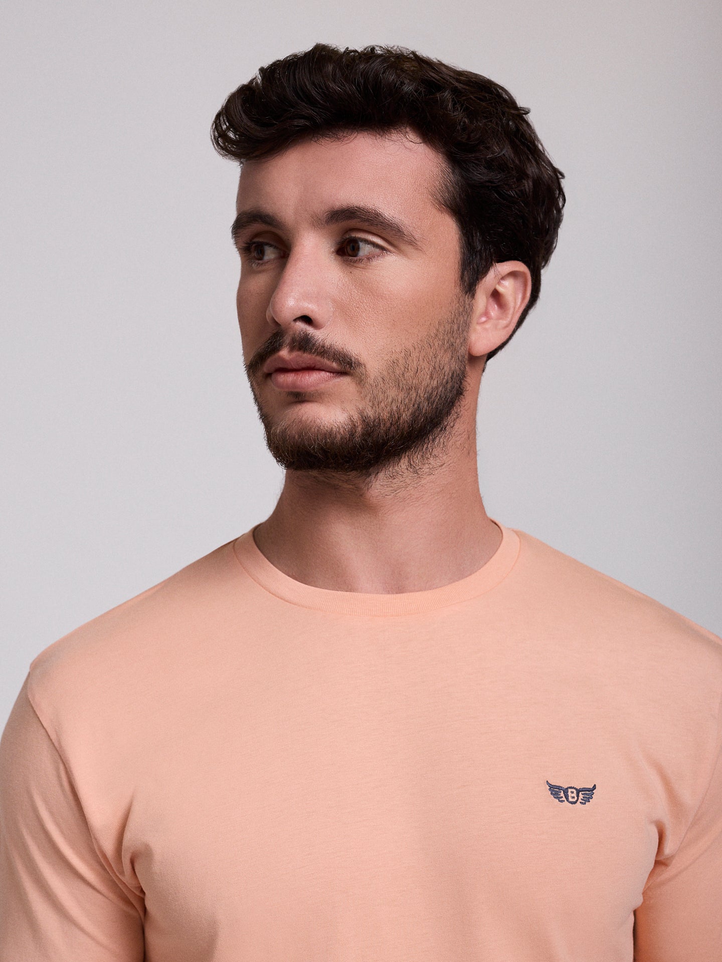 ORANGE COTTON T-SHIRT SHORT SLEEVE REGULAR FIT MR. BLUE