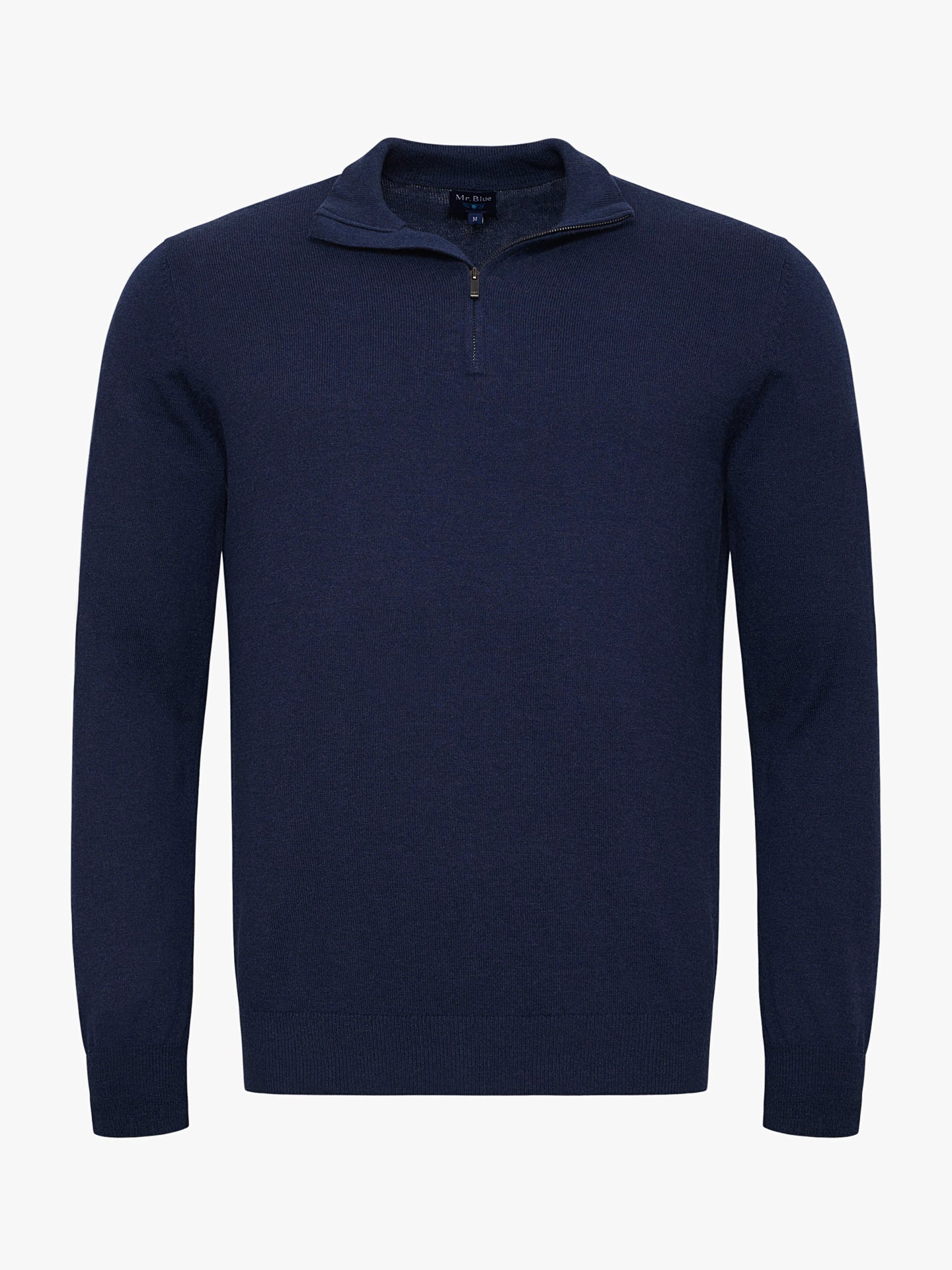 BLUE THIN PULLOVER WITH REGULAR FIT MR ELBOW PADS. BLUE