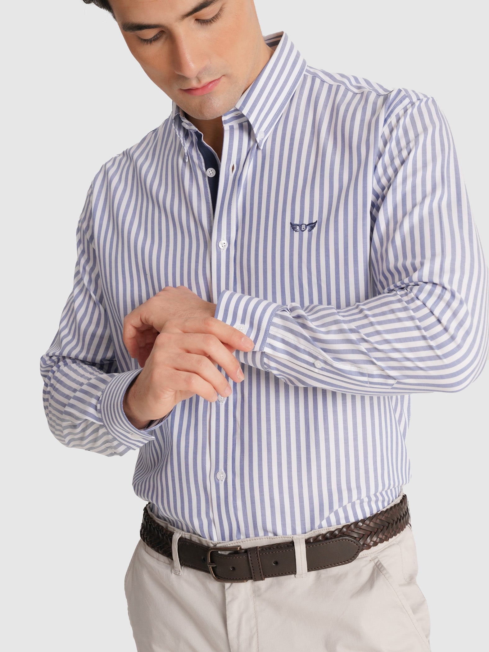 CAMISA AZUL MANGA COMPRIDA REGULAR FIT MR. BLUE