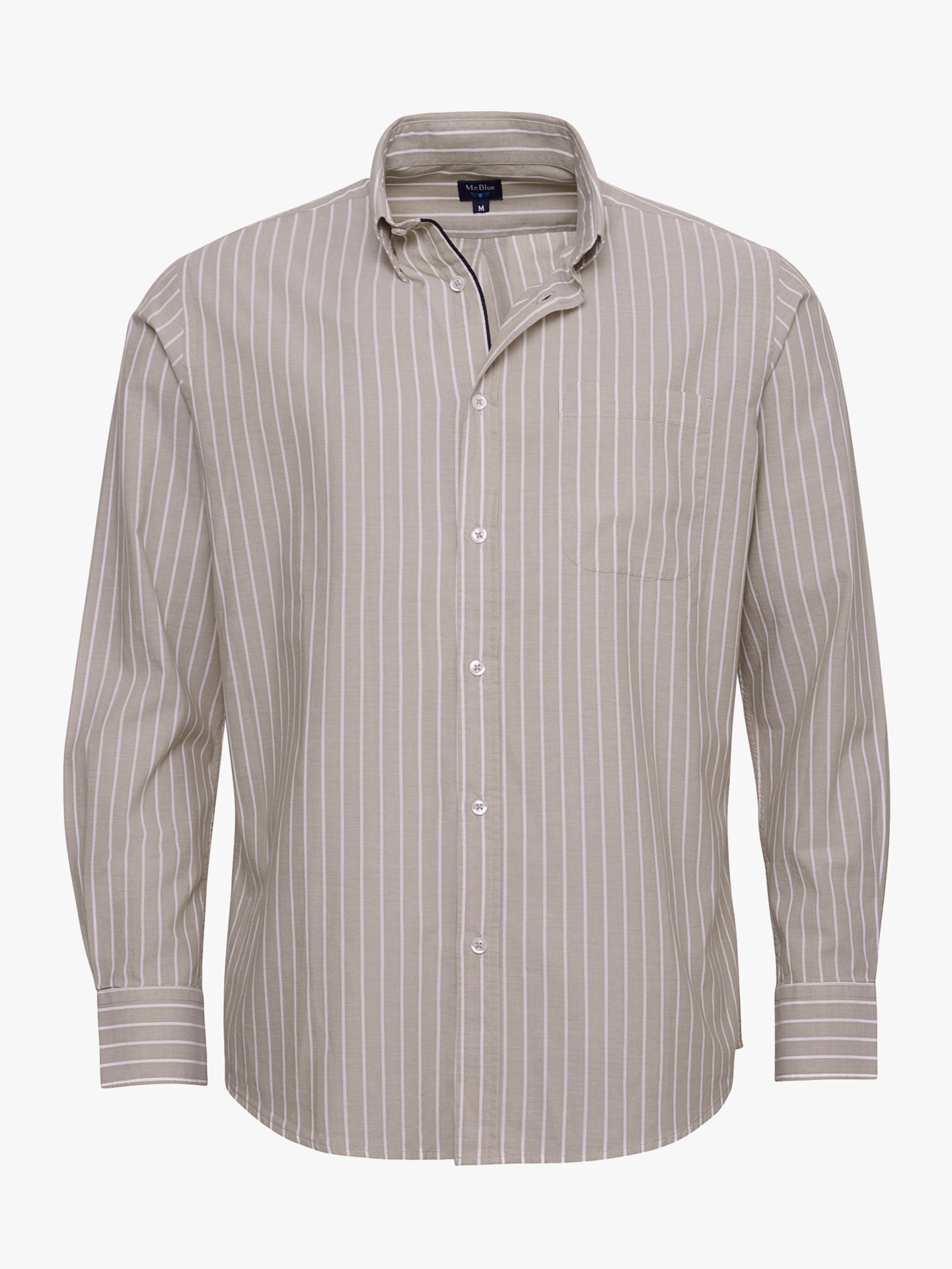 GREEN COTTON SHIRT LONG SLEEVE REGULAR FIT MR. BLUE