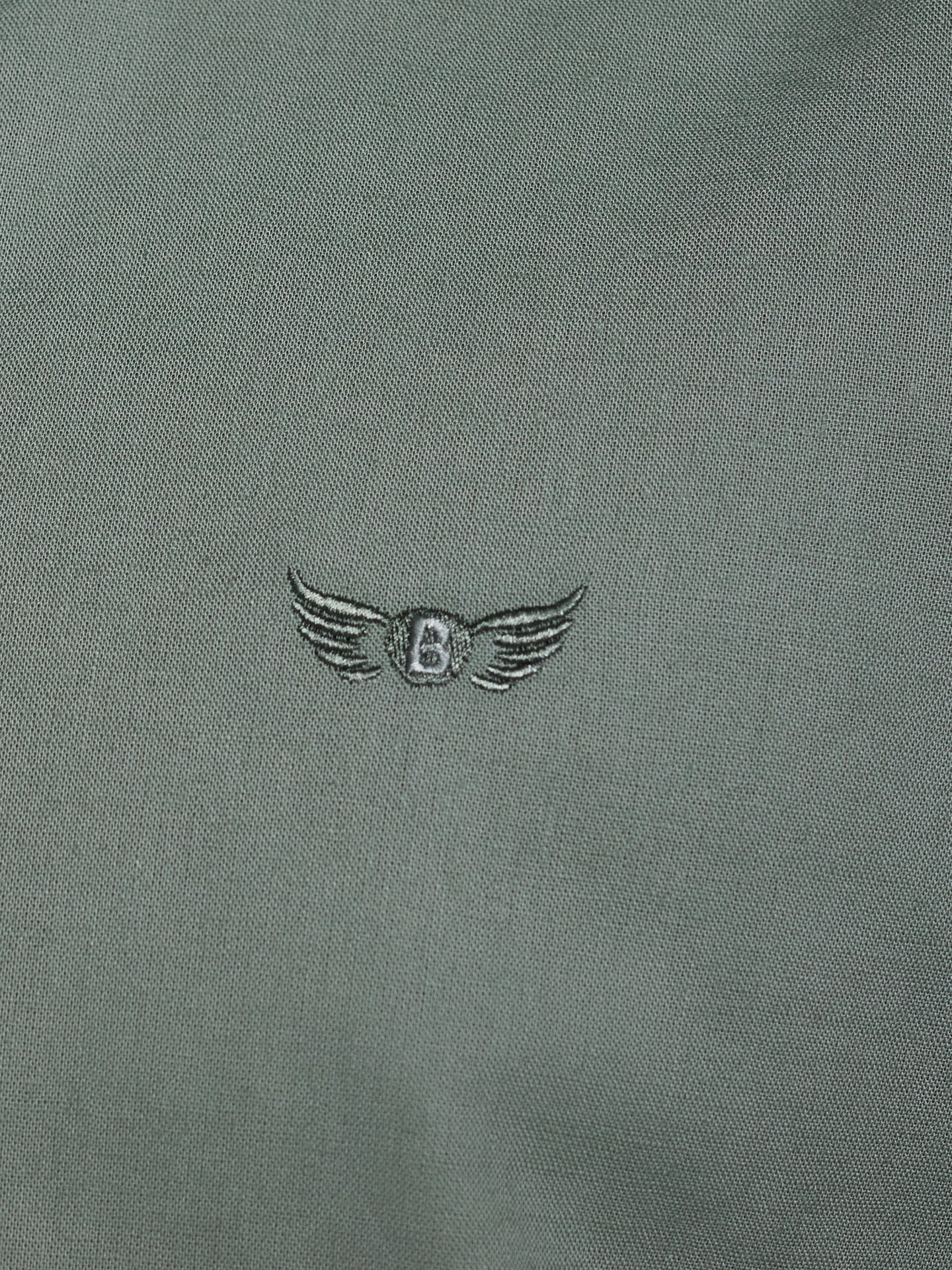 GREEN LINEN SHIRT SHORT SLEEVE REGULAR FIT MR. BLUE