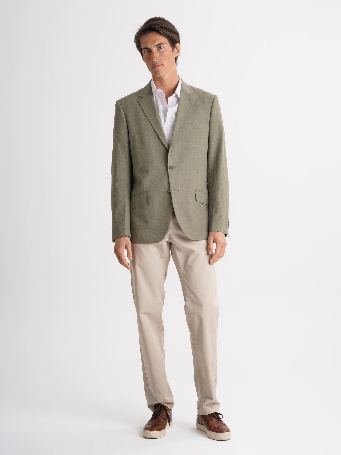Mr. Blue Green Linen Blazer