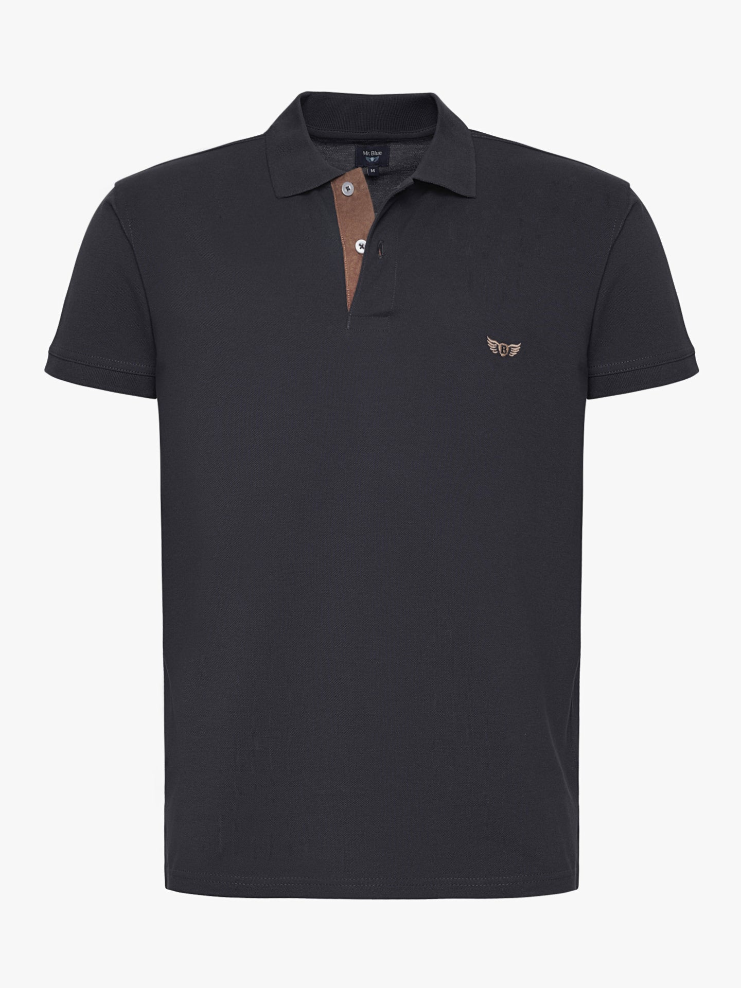 Polo Azul Manga Curta Regular Fit Mr. Blue