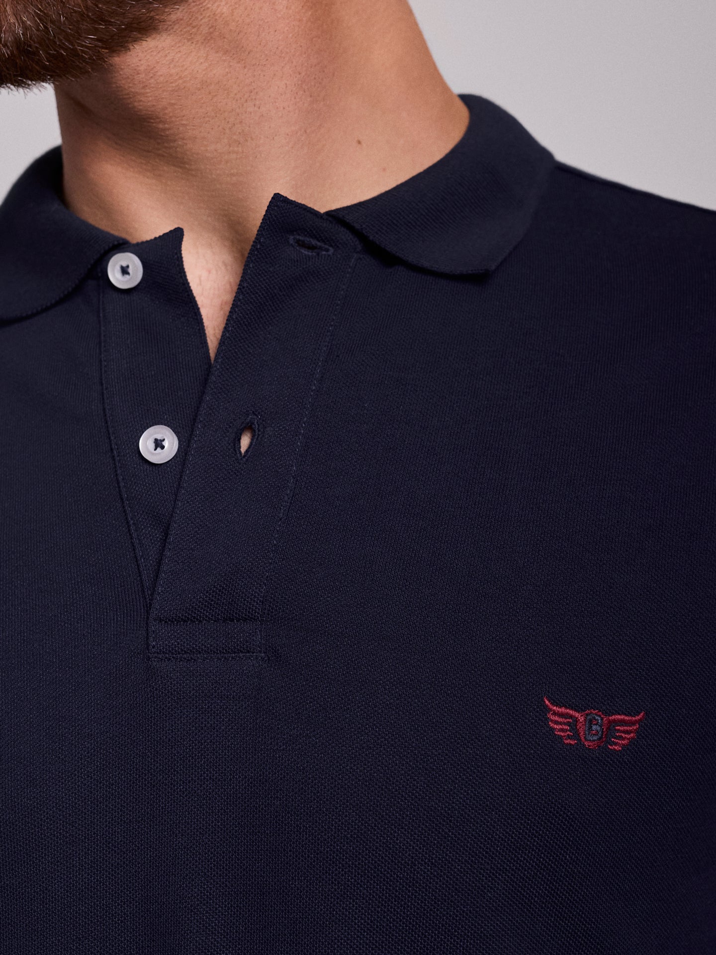 Polo Azul Manga Curta Regular Fit Mr. Blue