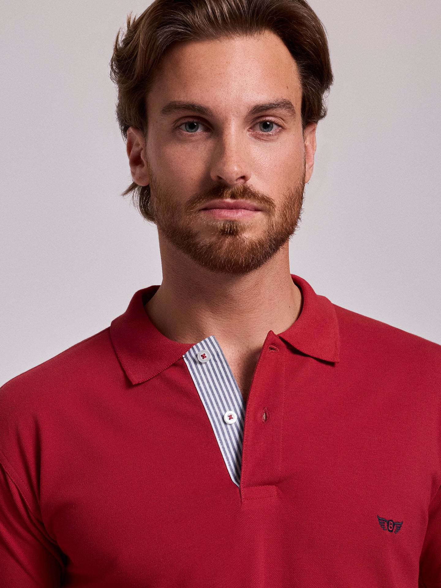 RED POLO SHORT SLEEVE REGULAR FIT MR. BLUE