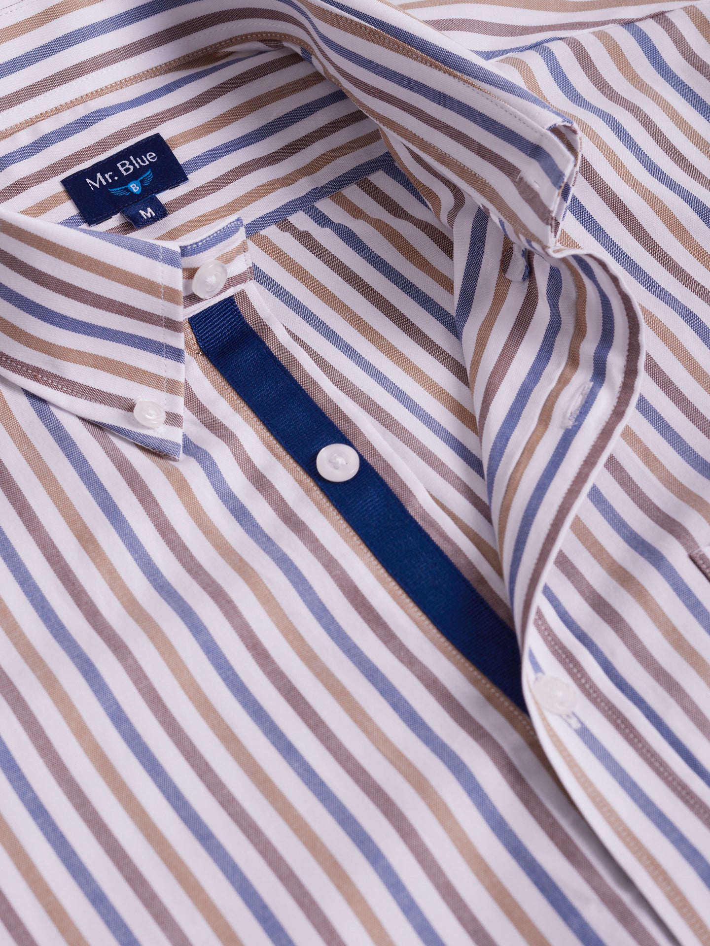 CAMISA MR BLANCA REGULAR FIT. AZUL