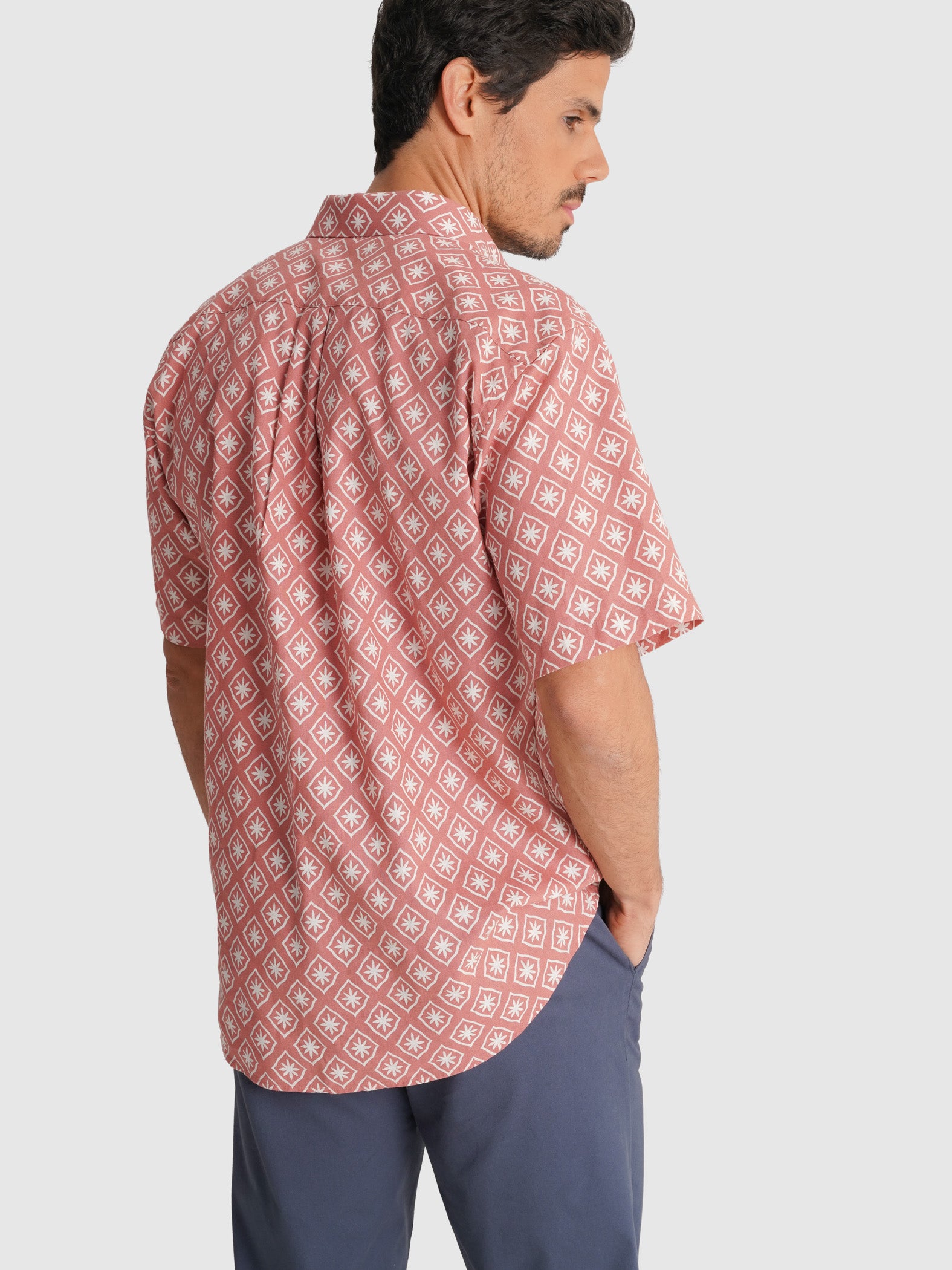 CAMISA LARANJA MANGA CURTA REGULAR FIT MR. BLUE