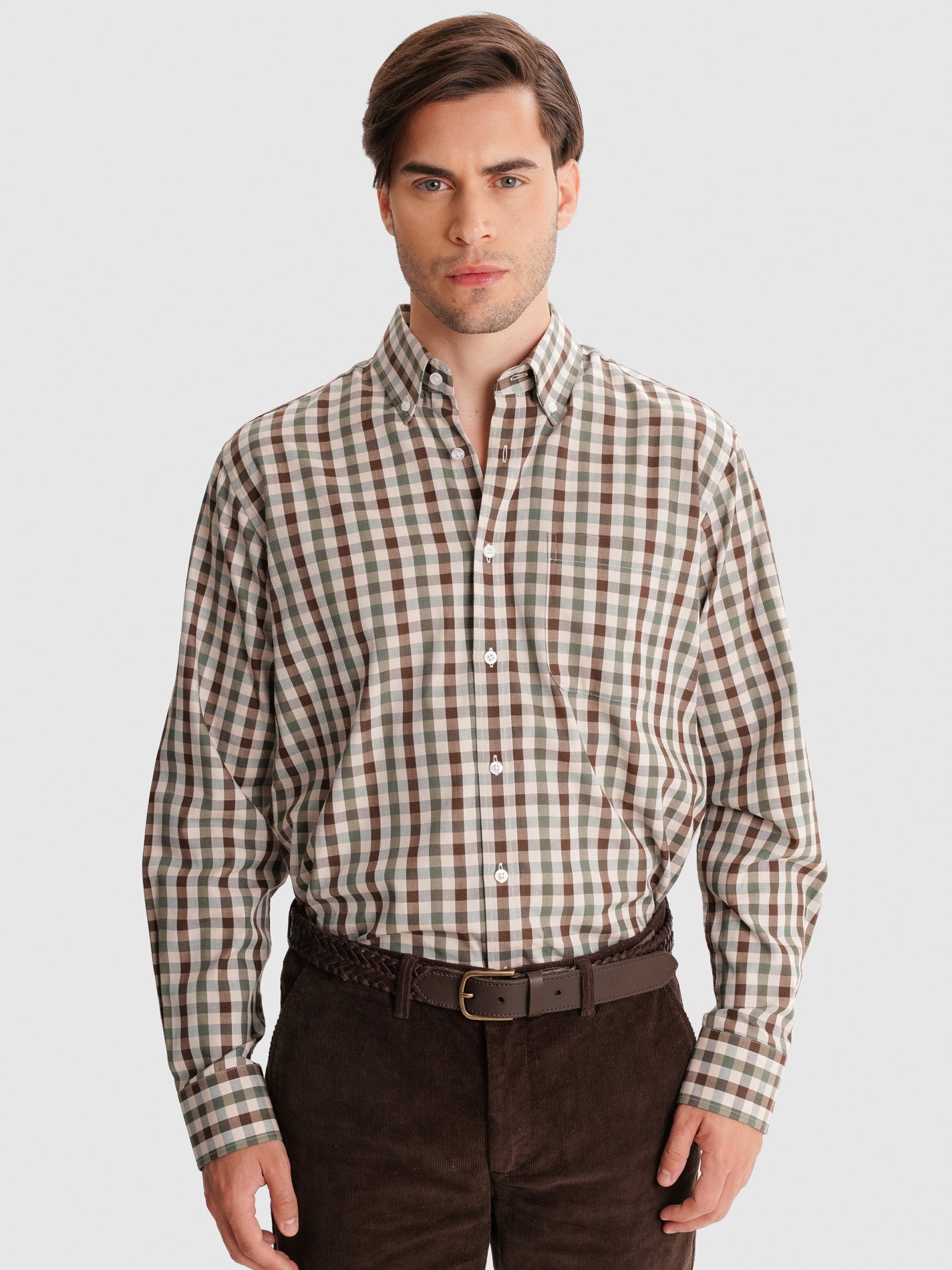GREEN REGULAR FIT MR SHIRT. BLUE