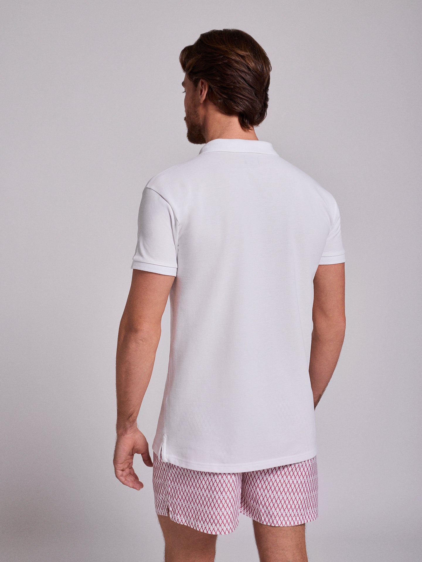 Polo Branco Manga Curta Regular Fit Mr. Blue