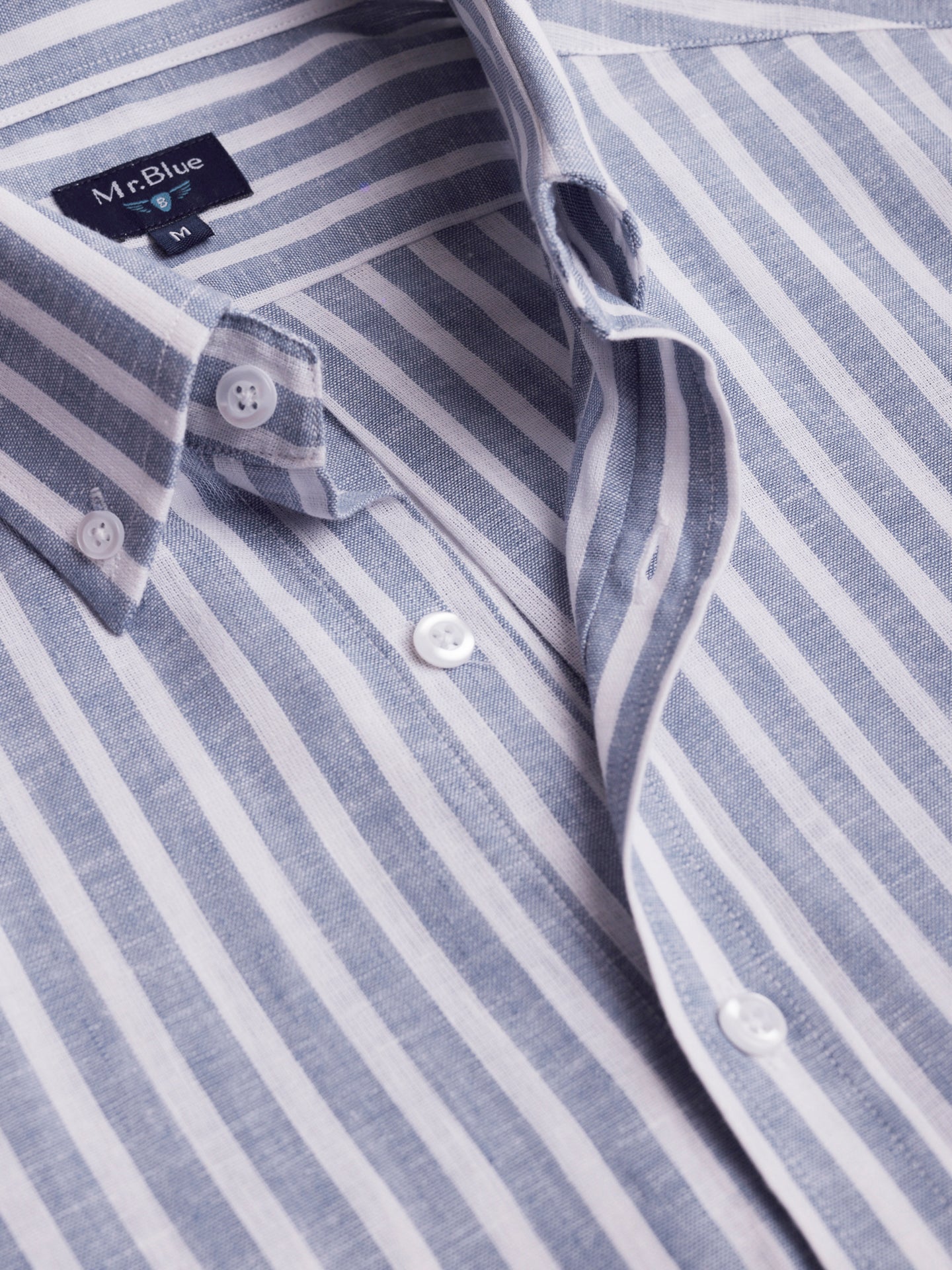 Regular Fit Blue Linen Shirt Mr. Blue