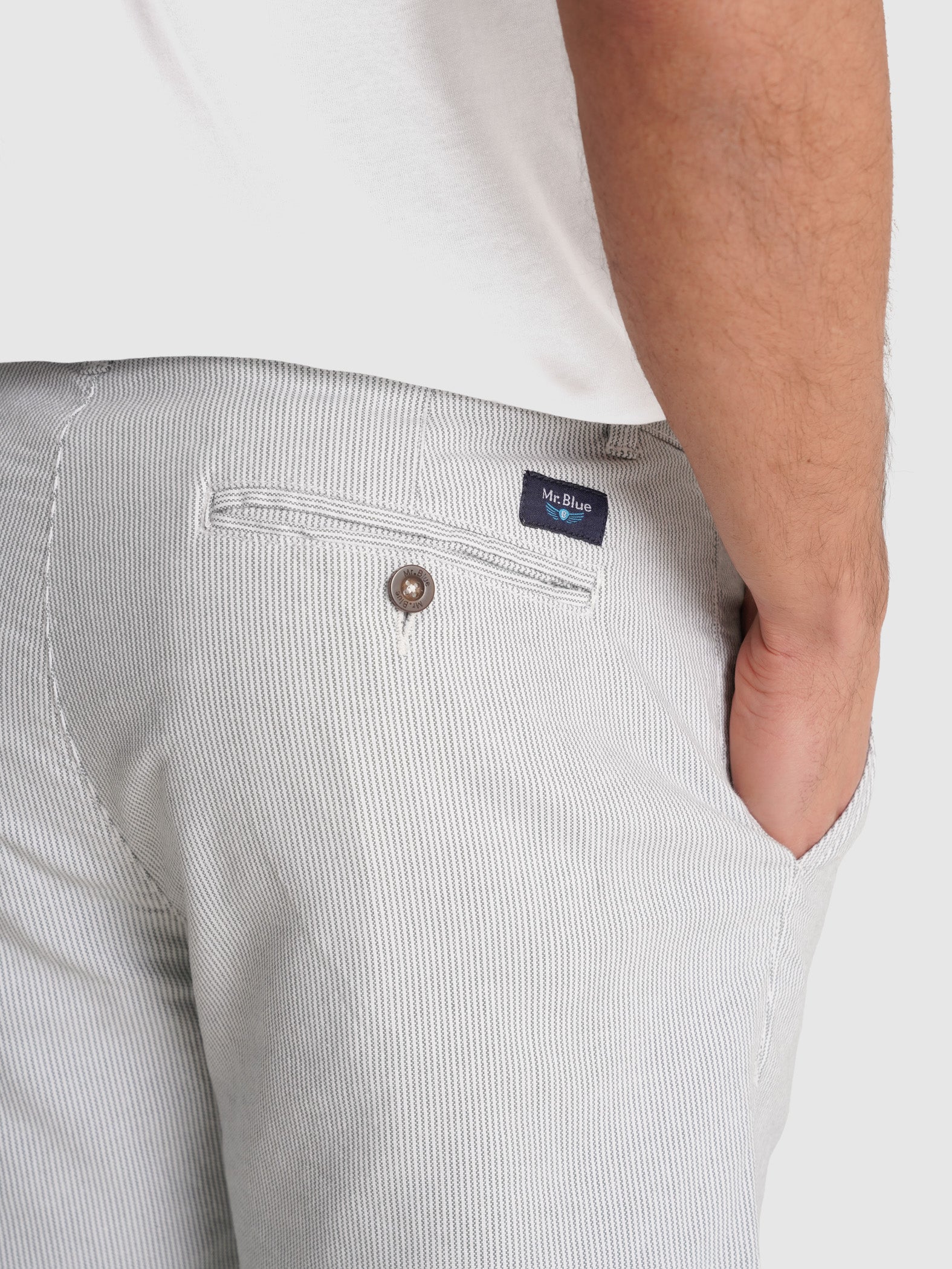 BERMUDA OXFORD VERDE REGULAR FIT MR. AZUL