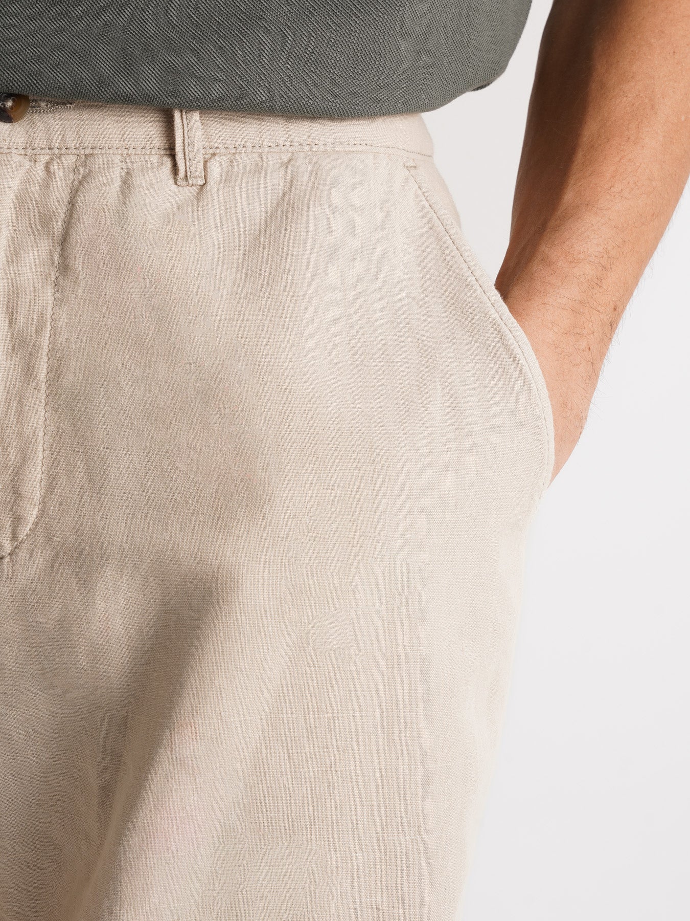 Regular Fit Beige Mr. Blue Shorts