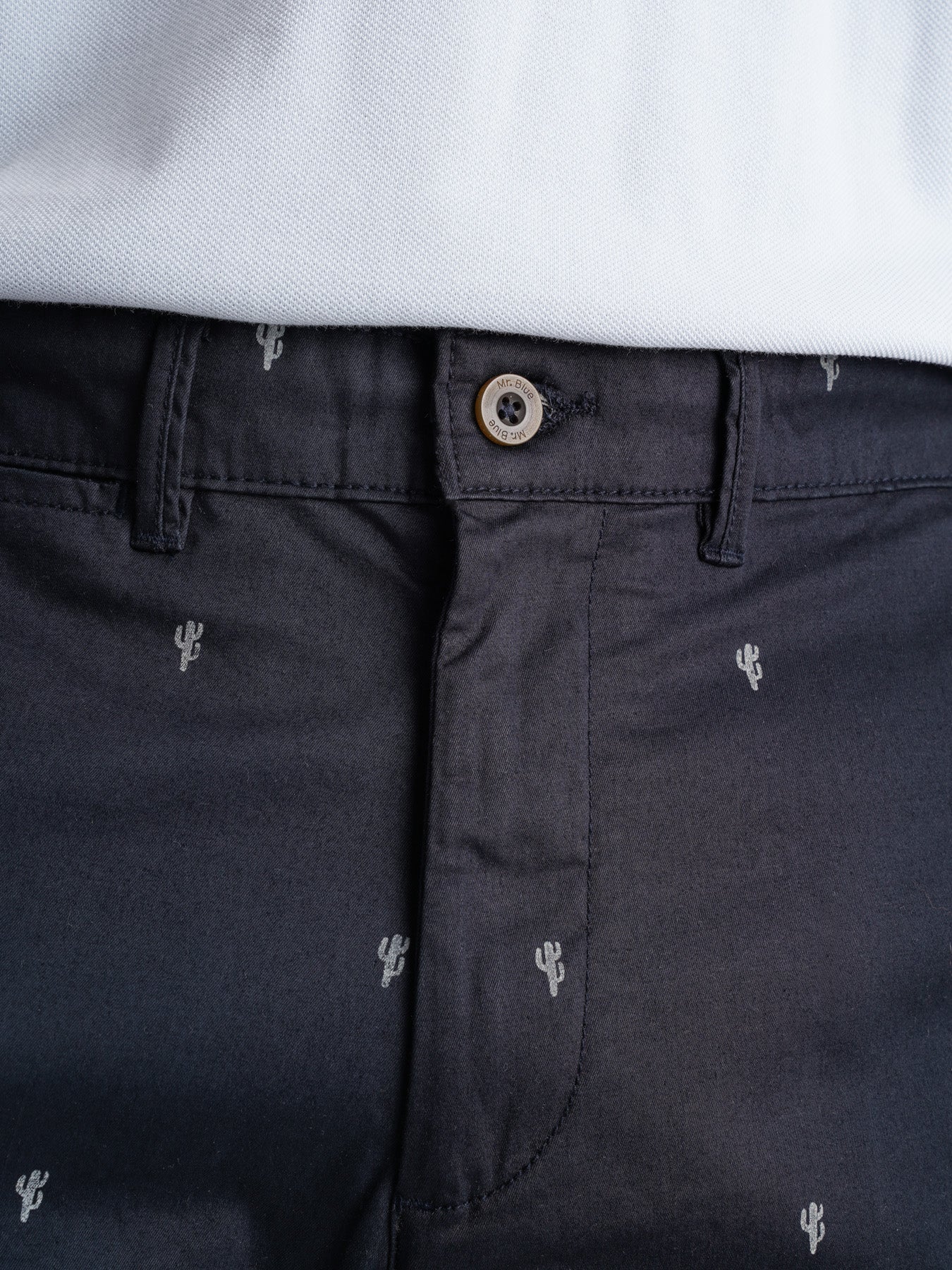Pantalones cortos azules de corte regular Mr. Blue
