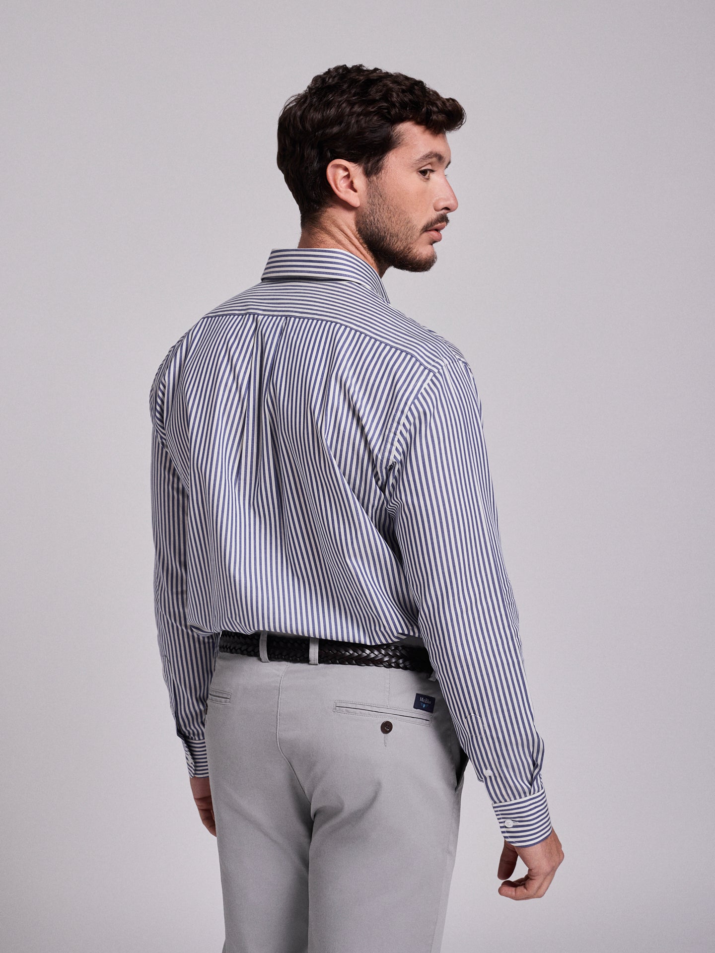 Camisa Algodão Azul Manga Comprida Regular Fit Mr. Blue