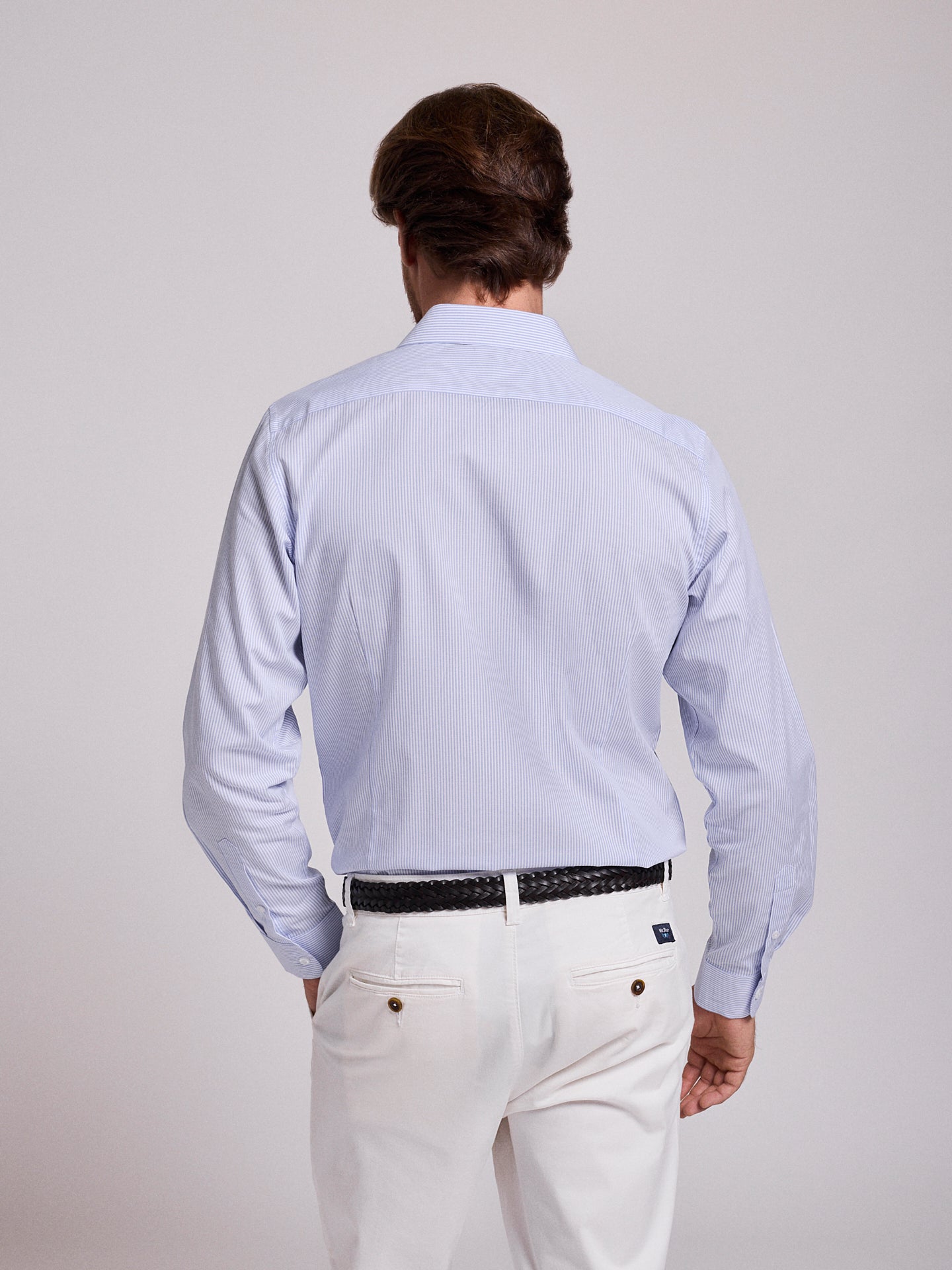 CAMISA ALGODÓN AZUL MANGA LARGA SLIM FIT MR. AZUL