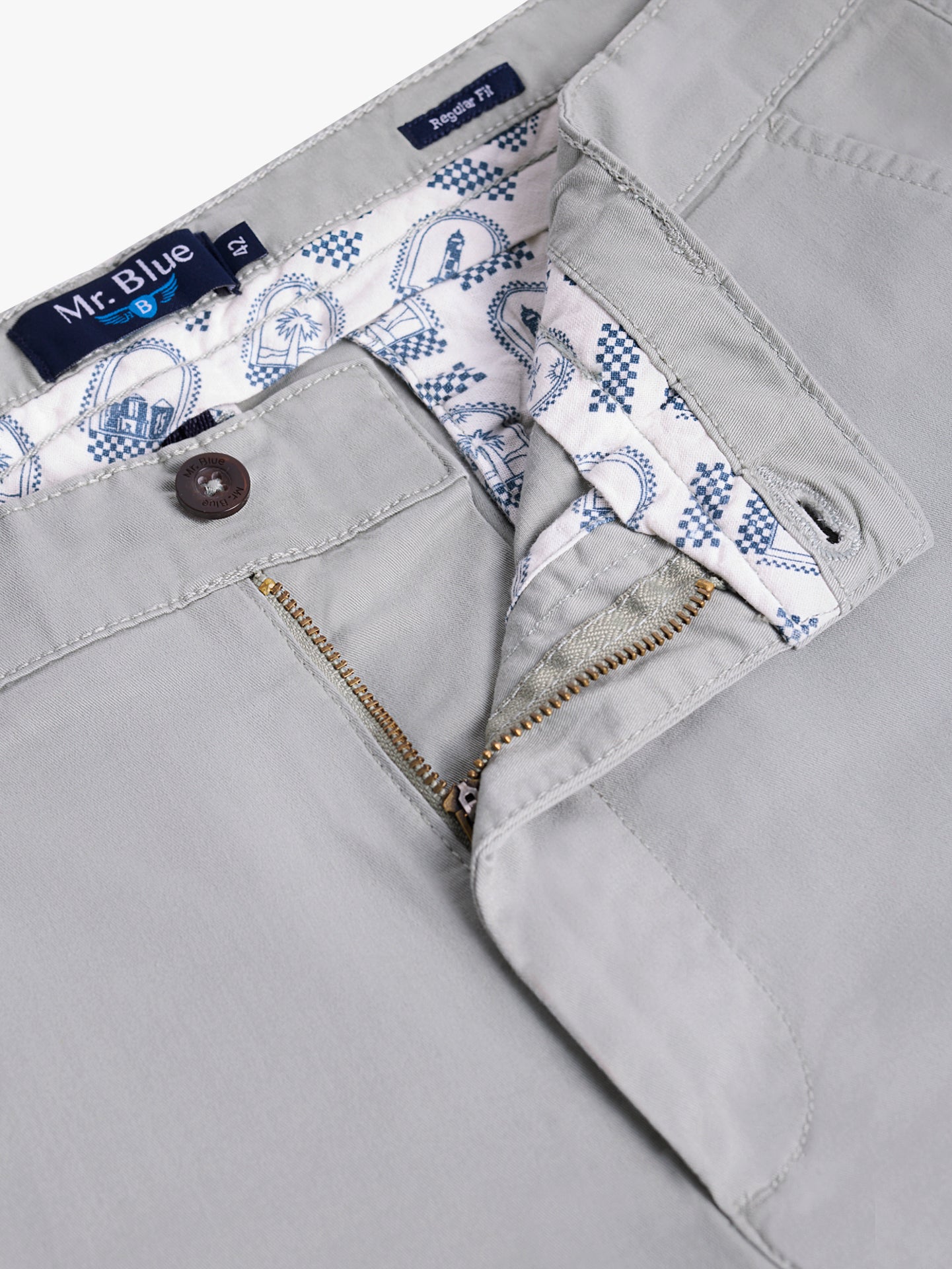 BERMUDA DE ALGODÓN VERDE REGULAR FIT MR. AZUL