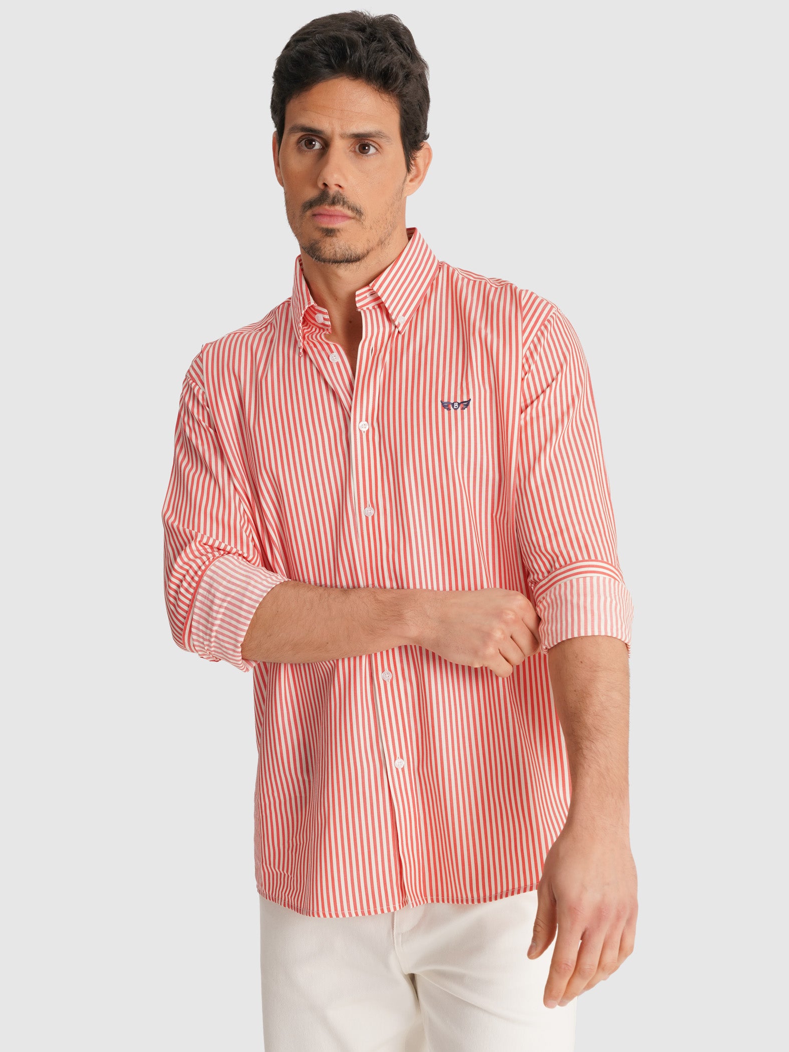 CAMISA VERMELHA MANGA COMPRIDA REGULAR FIT MR. BLUE