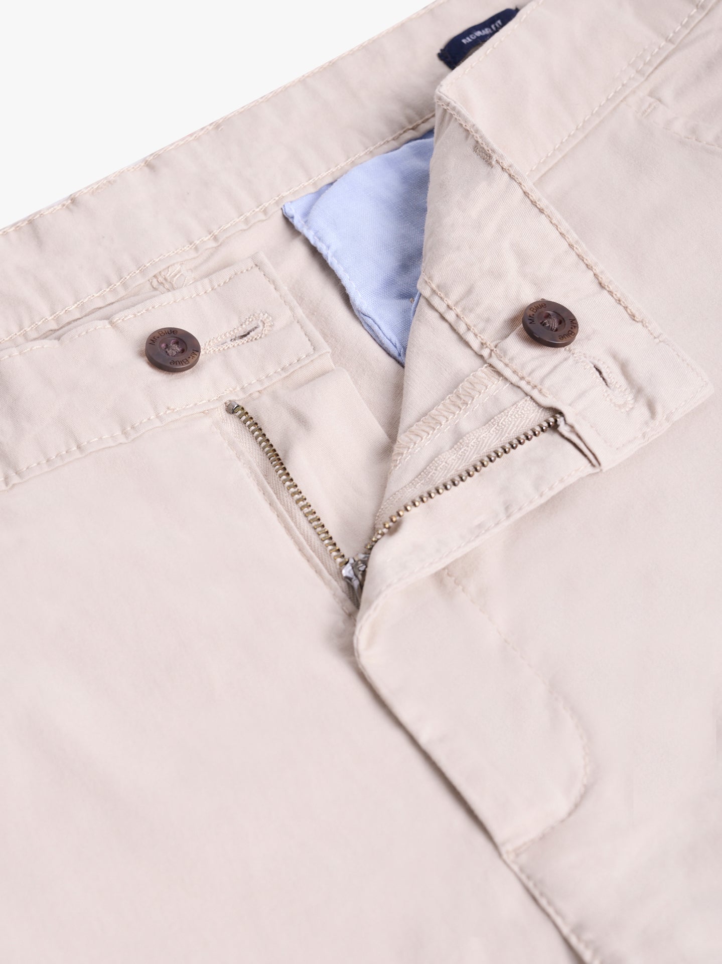 BEIGE COTTON BERMUDA REGULAR FIT MR. BLUE