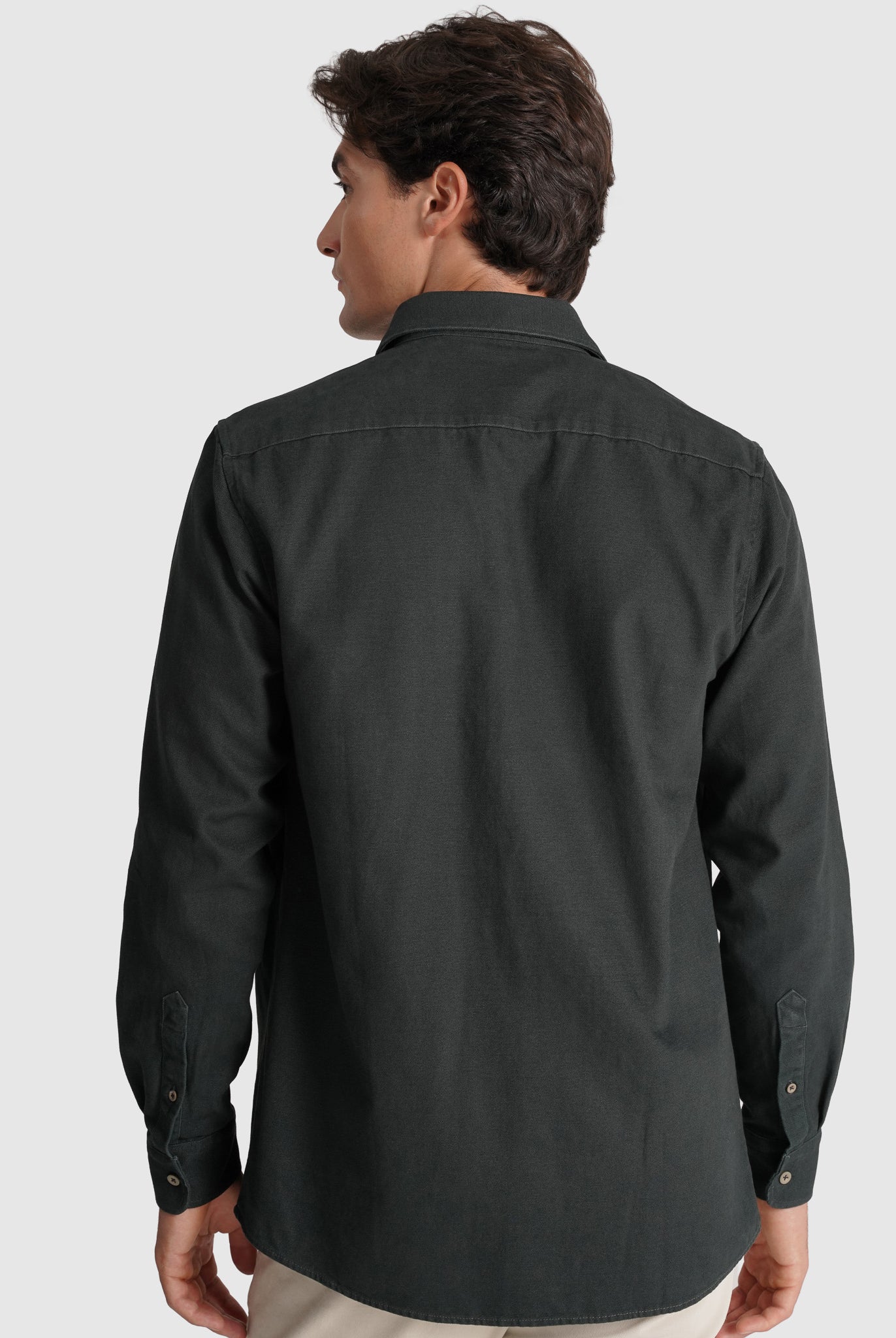 Sobrecamisa Algodão Cinzenta Manga Comprida Regular Fit Mr. Blue