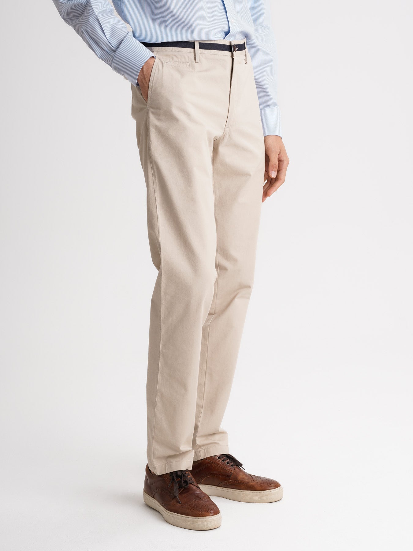 Slim Fit Twill Beige Mr. Blue Chinos