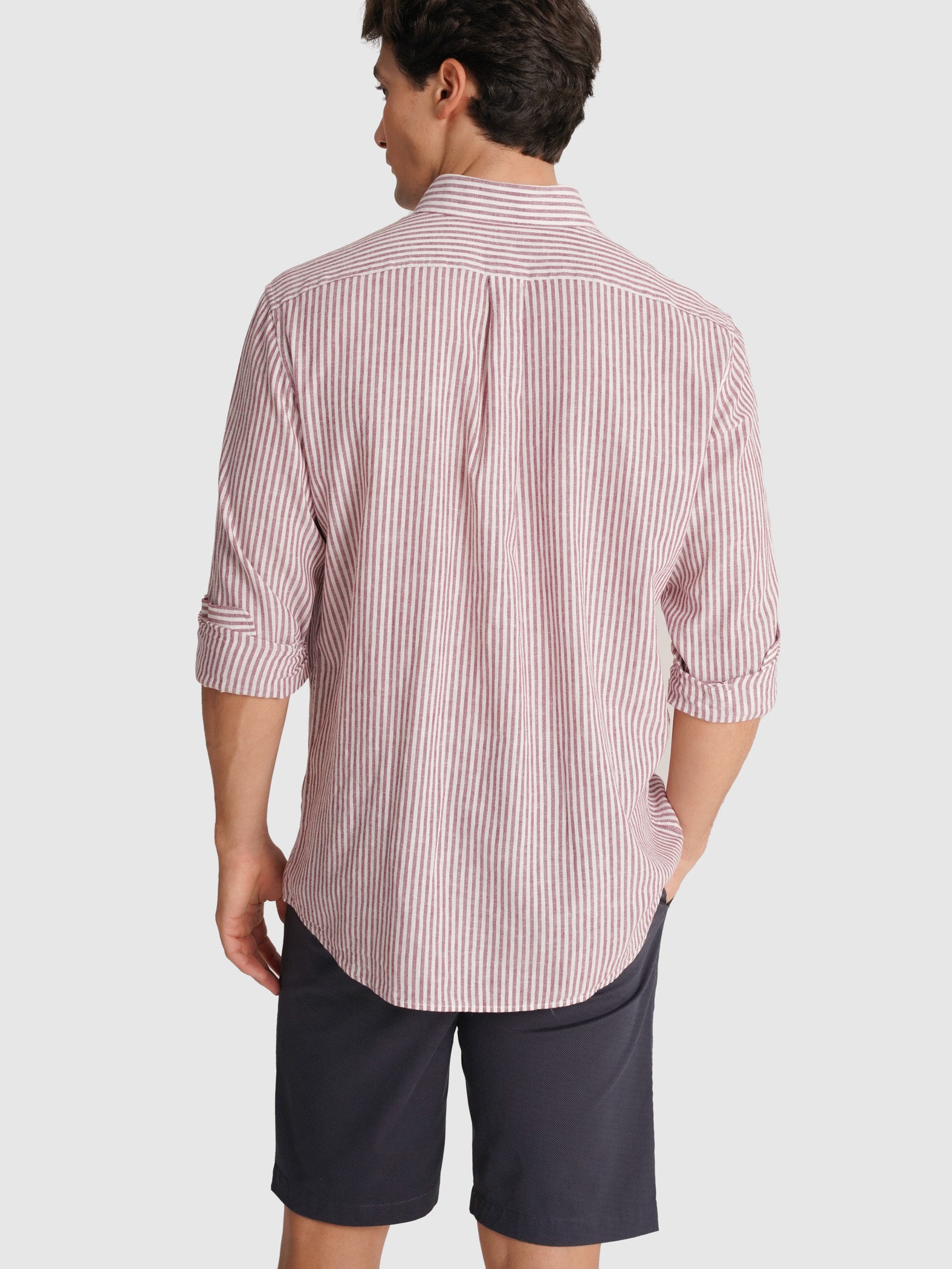 BORDEAUX LONG SLEEVE REGULAR FIT MR SHIRT. BLUE
