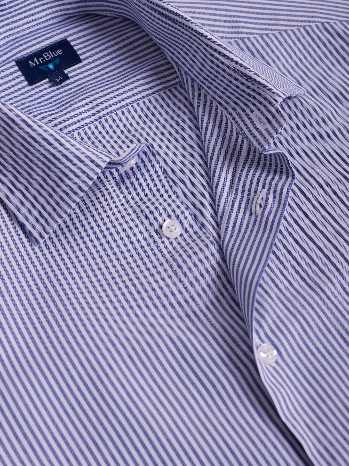 BLUE SLIM FIT MR SHIRT. BLUE