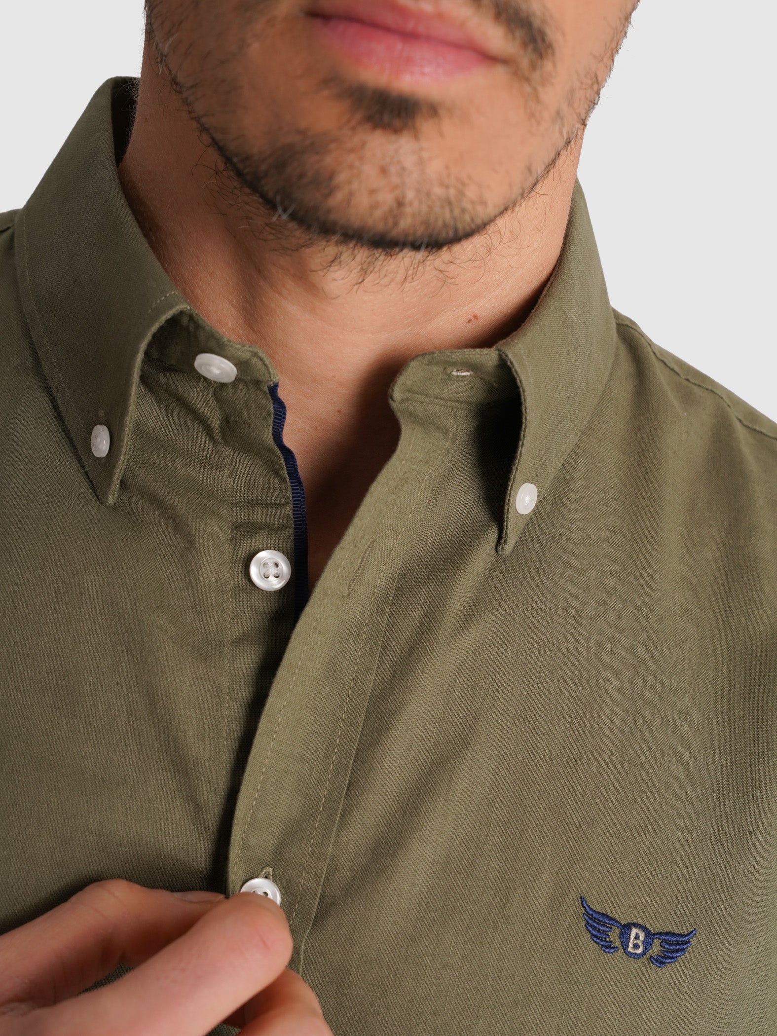 CAMISA VERDE MANGA COMPRIDA REGULAR FIT MR. BLUE