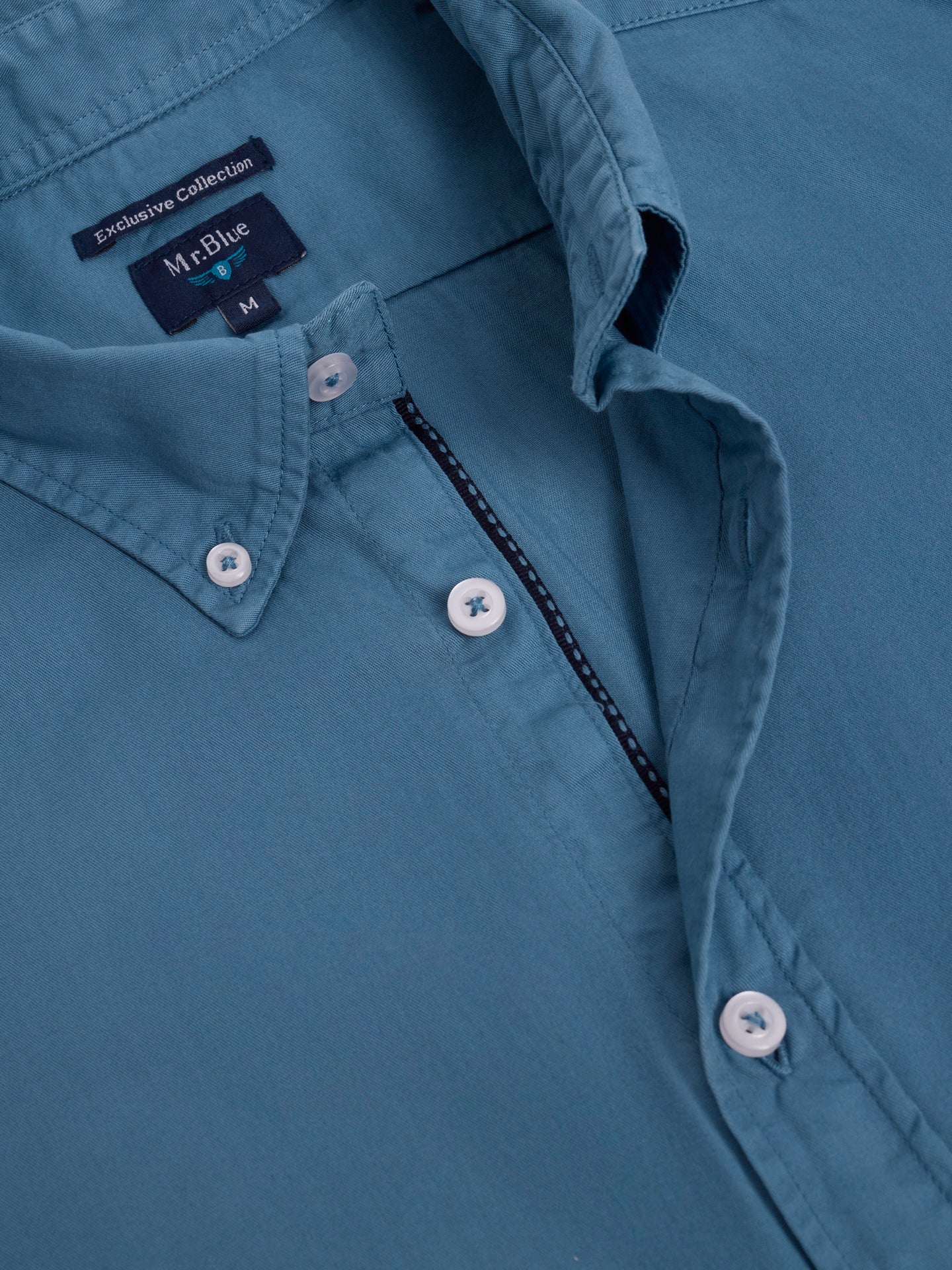 BLUE COTTON SHIRT LONG SLEEVE REGULAR FIT MR. BLUE