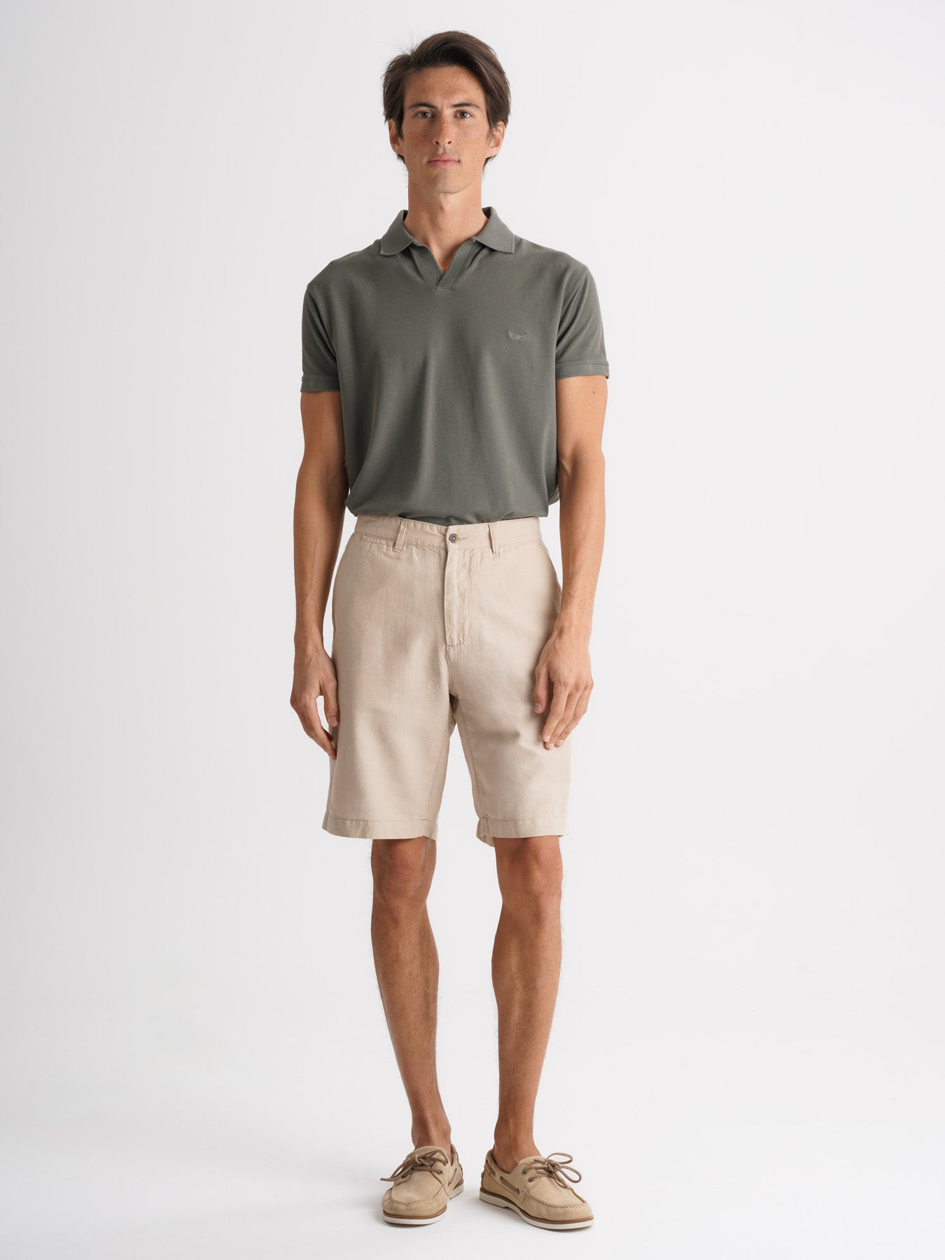 Regular Fit Beige Mr. Blue Shorts