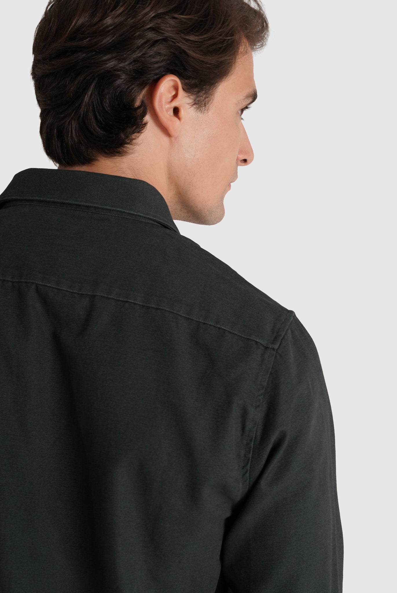 Sobrecamisa Algodão Cinzenta Manga Comprida Regular Fit Mr. Blue