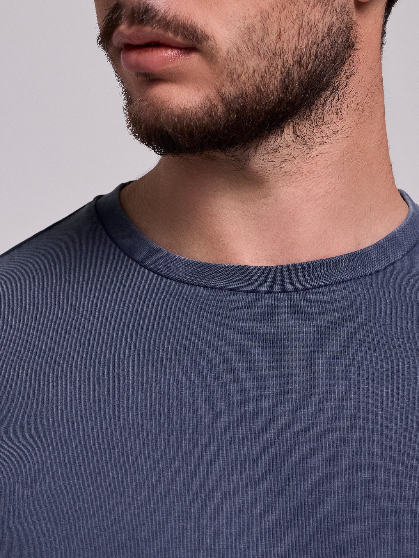 T-SHIRT ALGODÃO AZUL MANGA CURTA REGULAR FIT MR. BLUE