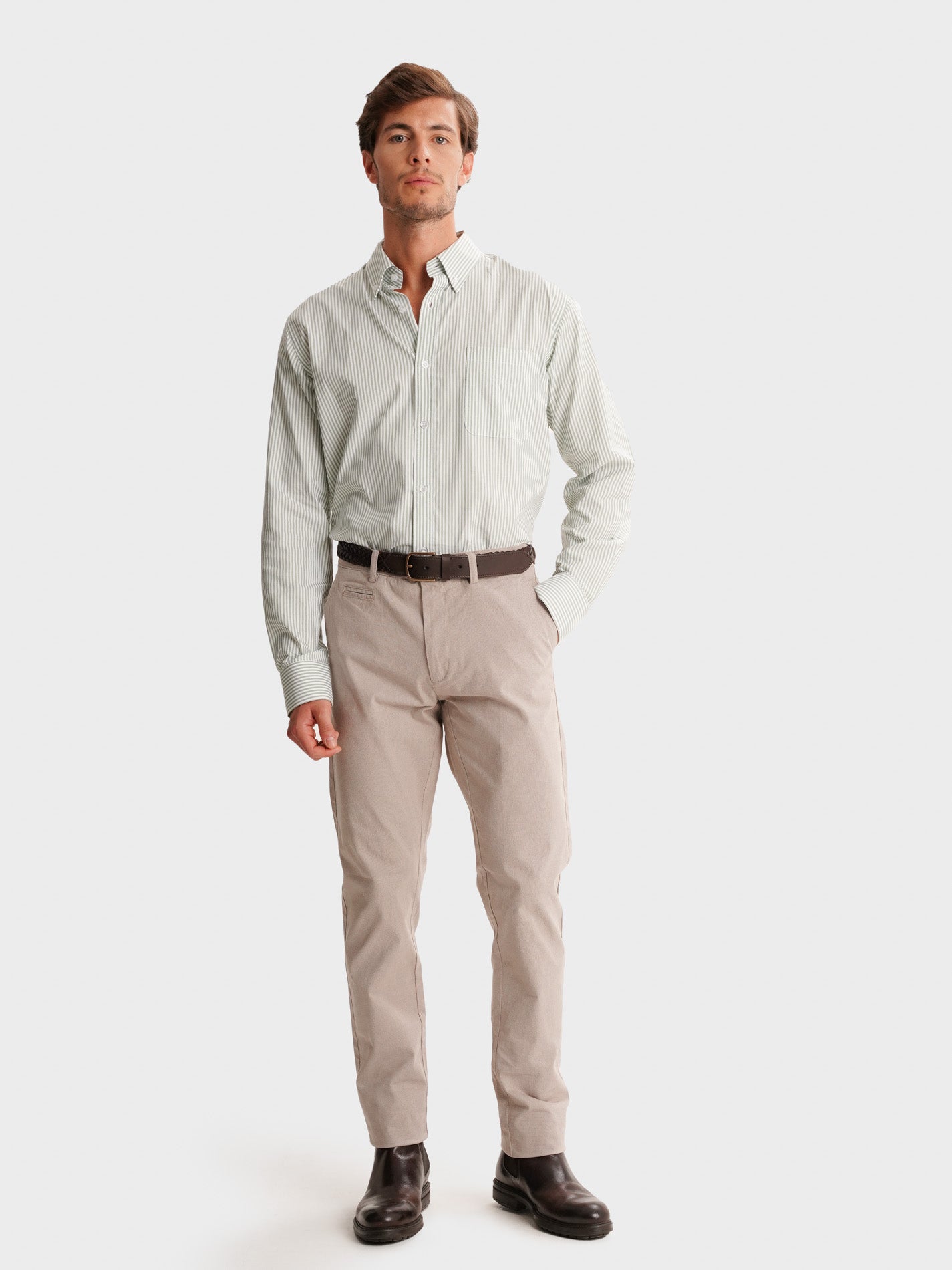 GREEN REGULAR FIT MR SHIRT. BLUE