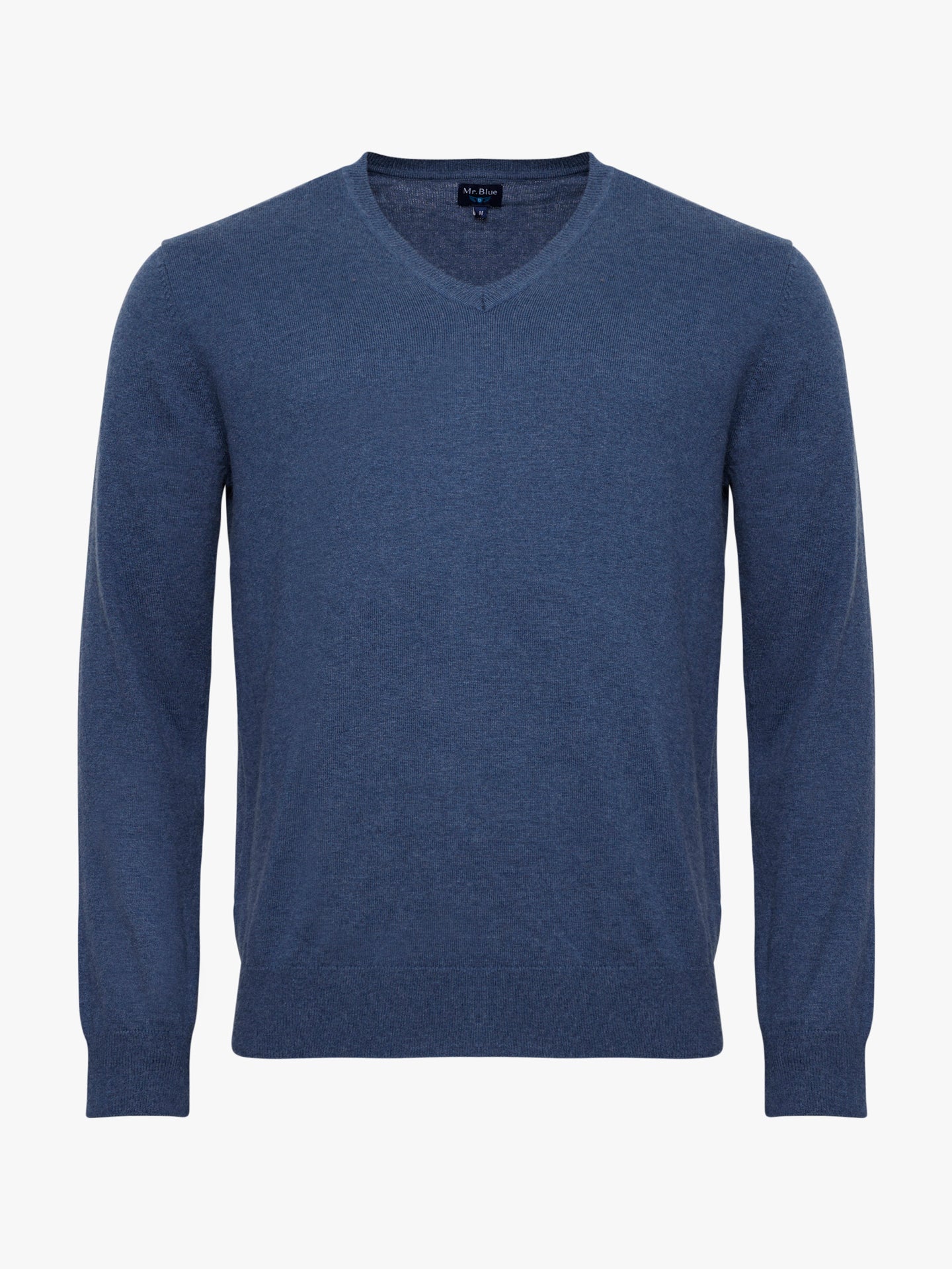 BLUE THIN PULLOVER WITH REGULAR FIT MR ELBOW PADS. BLUE