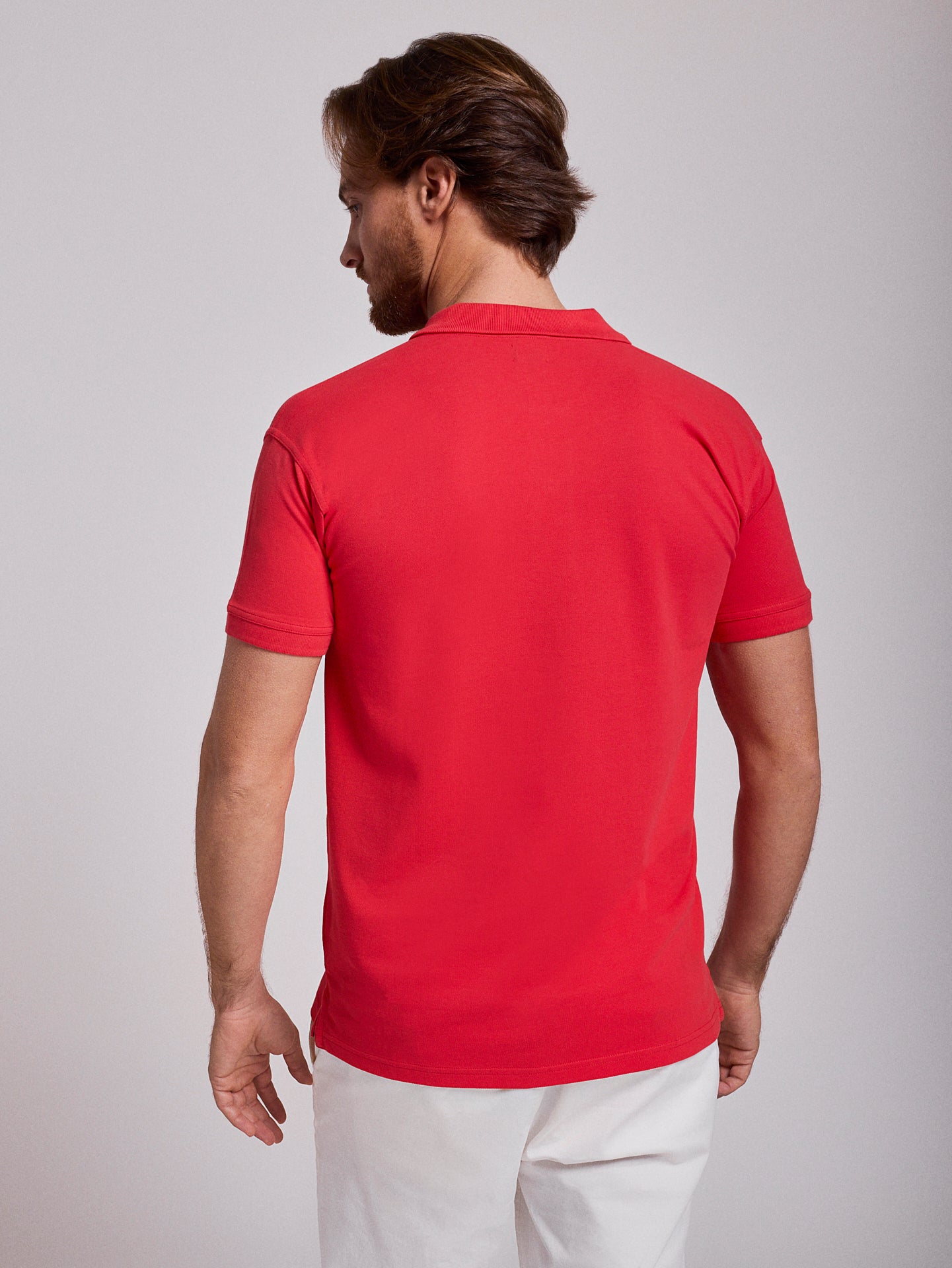 Polo Vermelho Manga Curta Regular Fit Mr. Blue