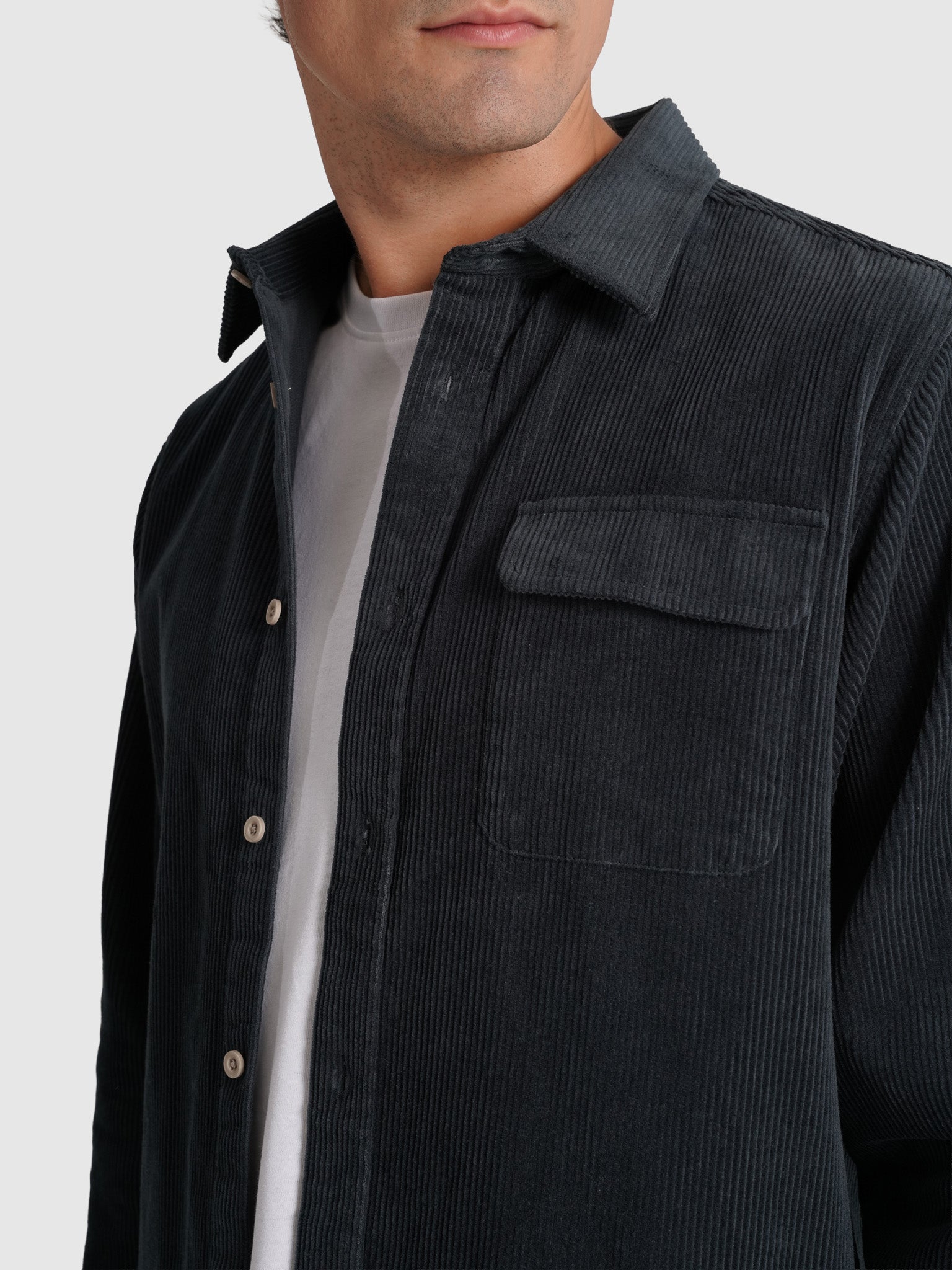 Sobrecamisa Algodão Azul Manga Comprida Regular Fit Mr. Blue